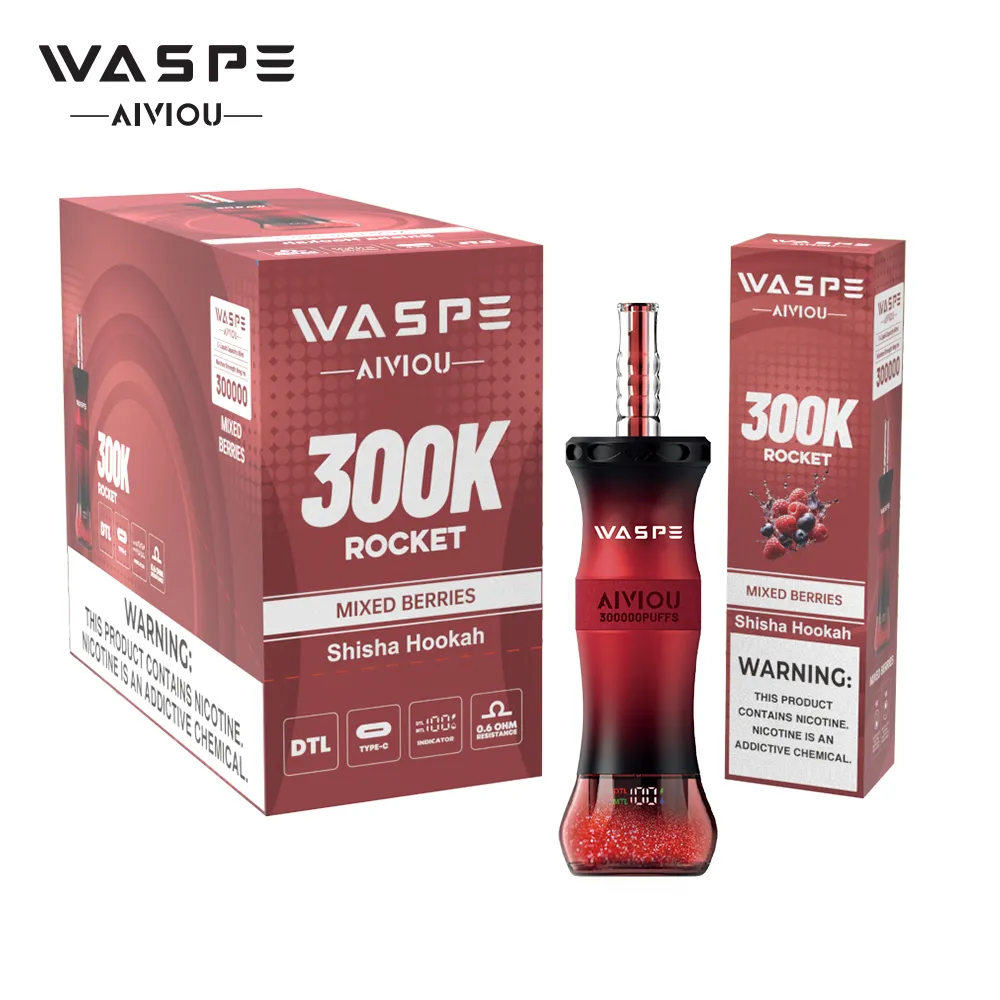 WASPE Shisha Hookah 300000 300K Trekjes Wegwerp Vape - image 20