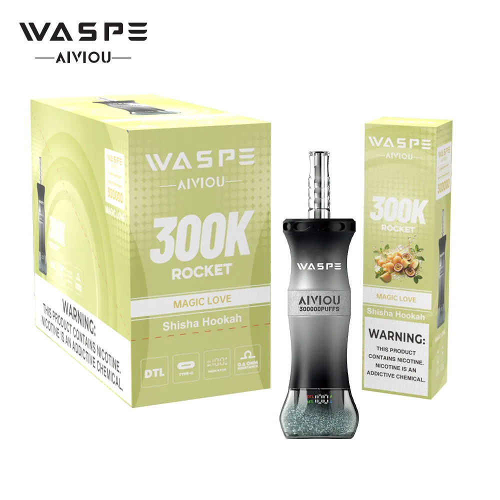 WASPE Shisha Hookah 300000 300K Trekjes Wegwerp Vape - image 19