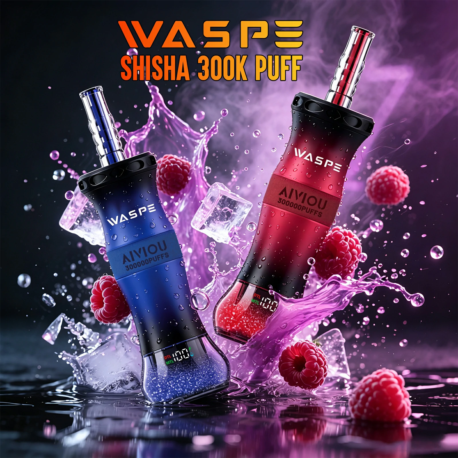 WASPE Shisha Hookah 300000 300K Trekjes Wegwerp Vape