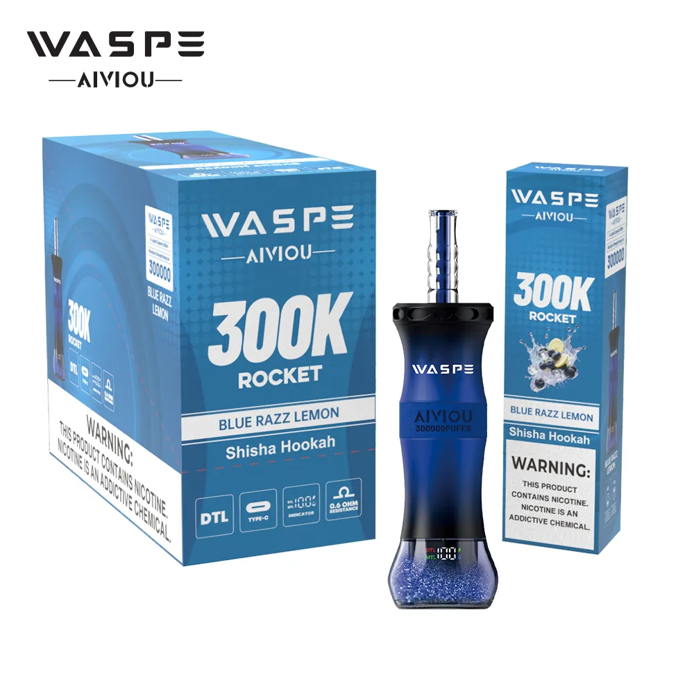 WASPE Shisha Hookah 300000 300K Trekjes Wegwerp Vape - image 24
