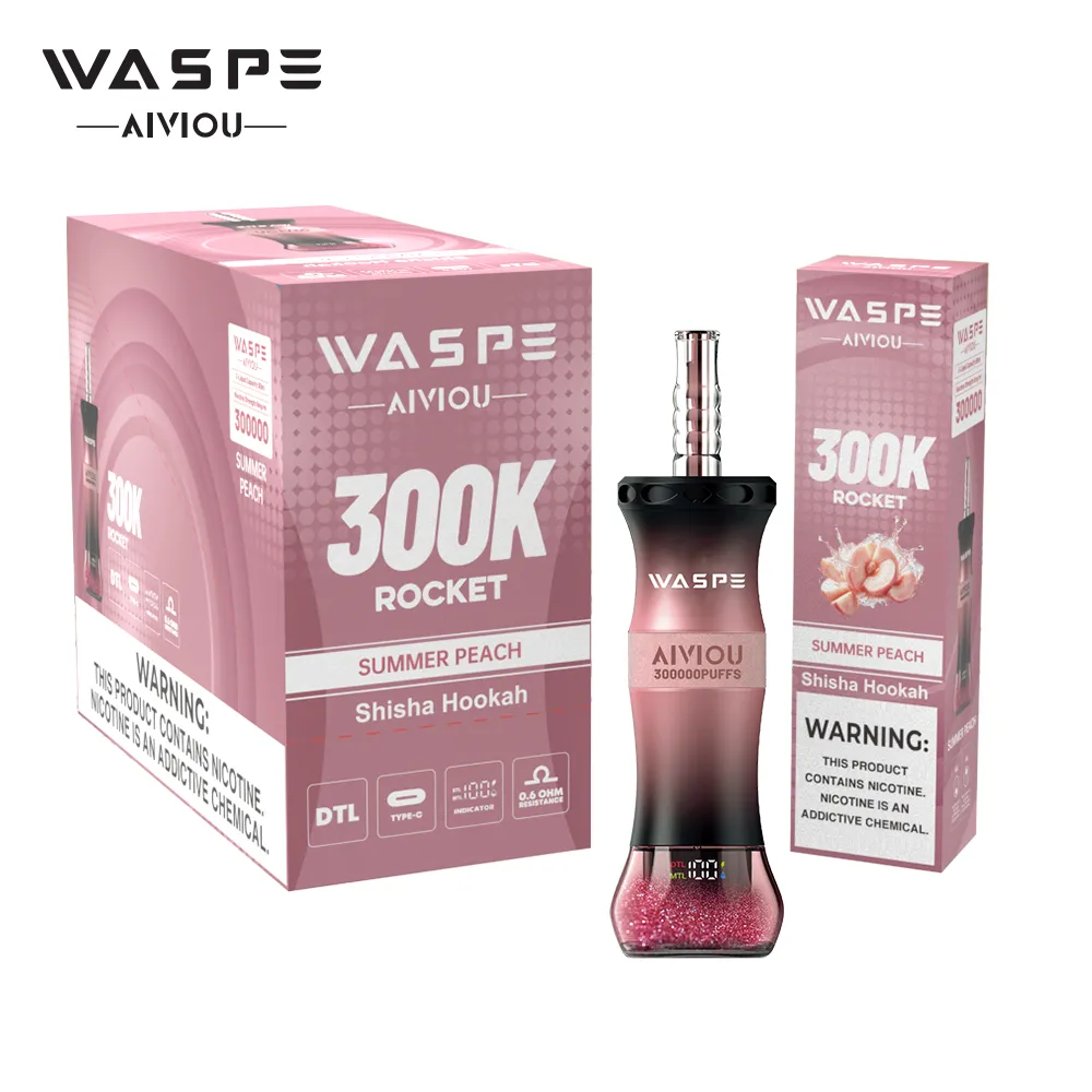 WASPE Shisha Hookah 300000 300K Trekjes Wegwerp Vape - image 18