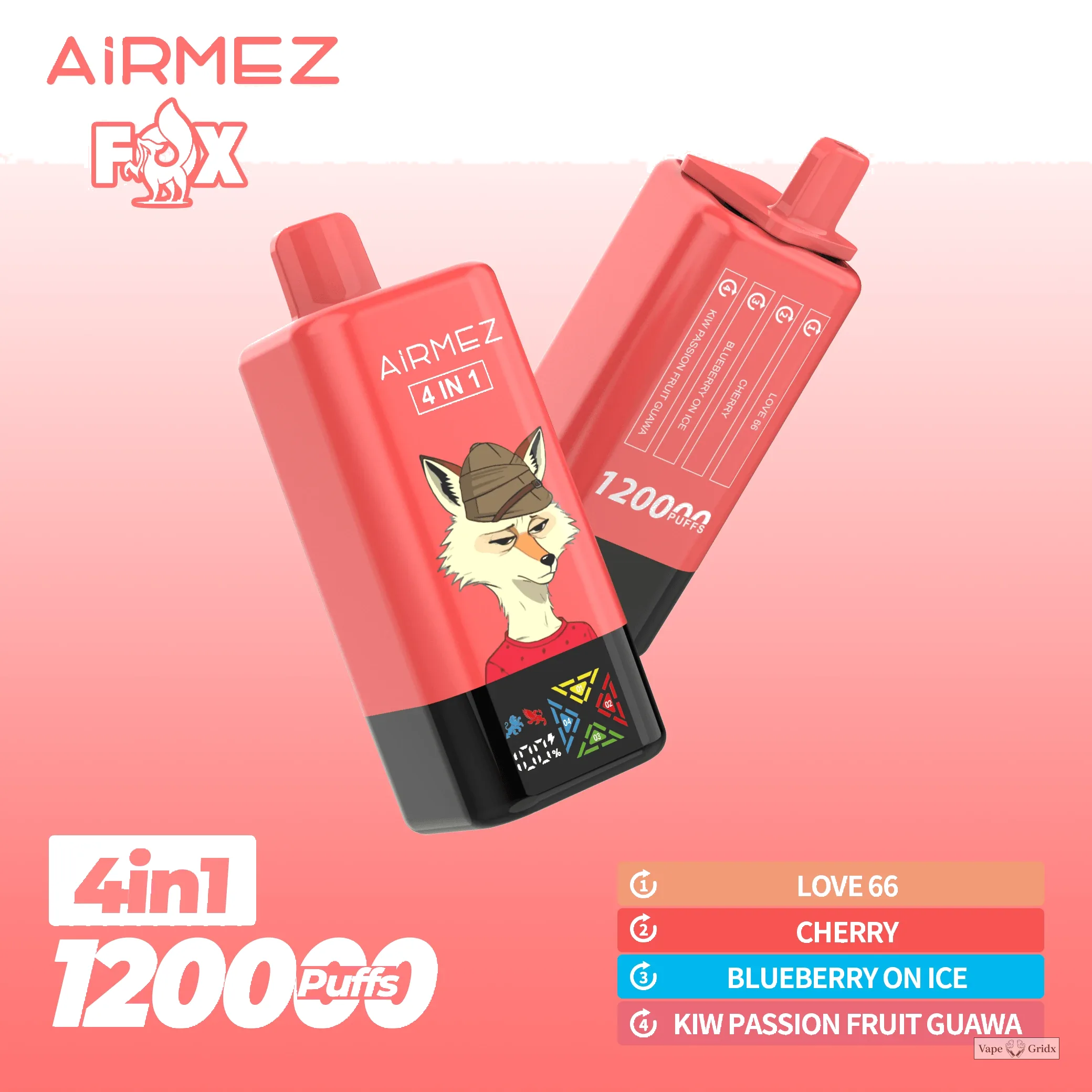Airmez Fox 120000 120K Trekjes 4-in-1 Wegwerp Vape