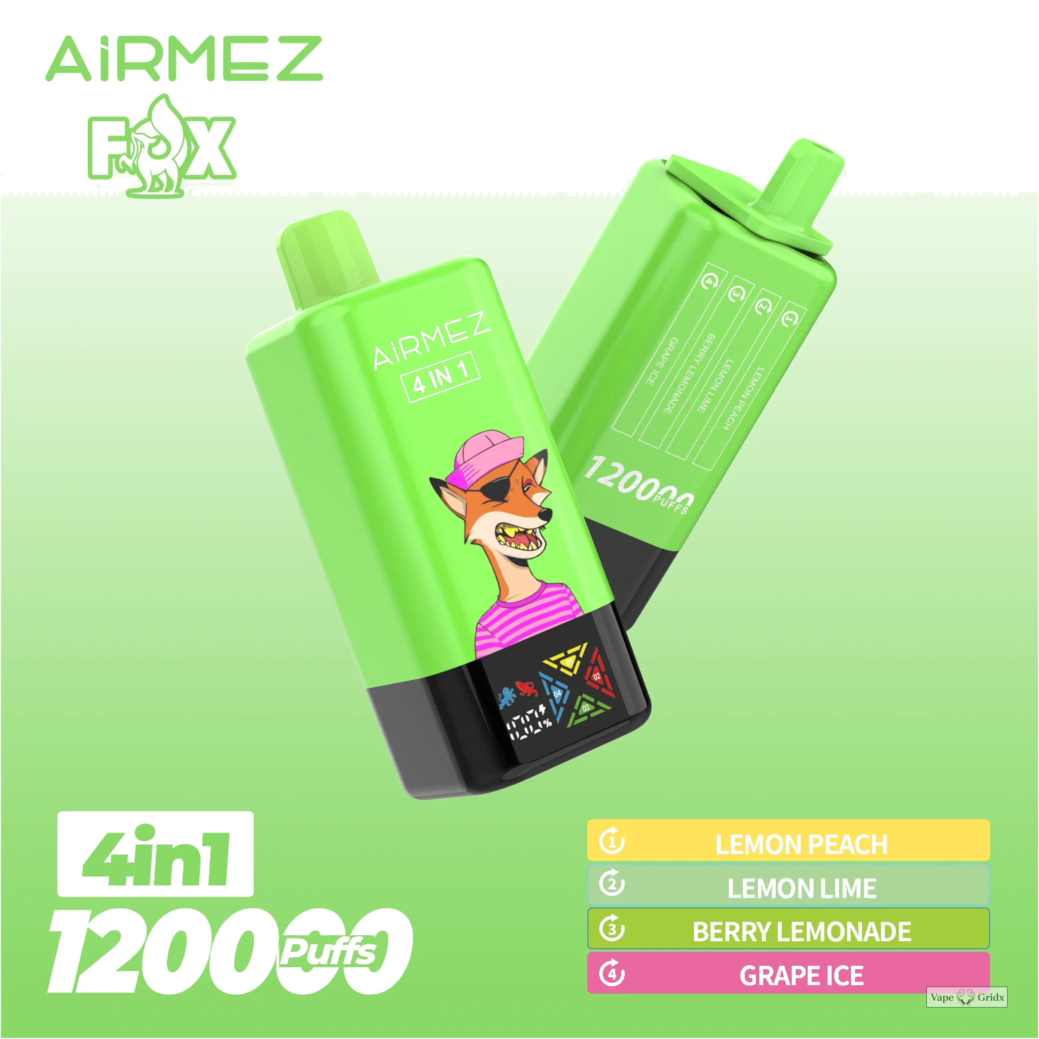 Airmez Fox 120000 120K Trekjes 4-in-1 Wegwerp Vape - image 3
