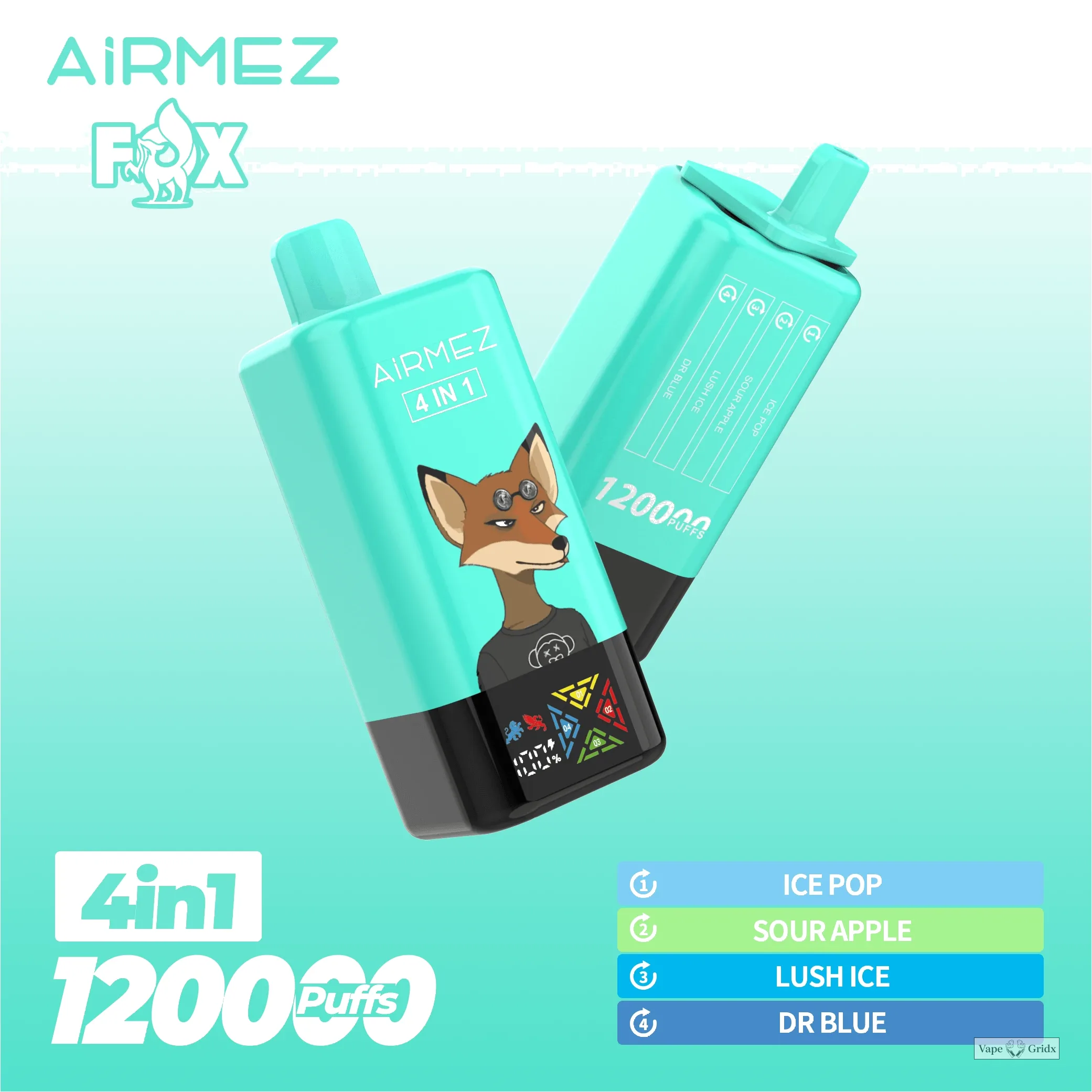 Airmez Fox 120000 120K Trekjes 4-in-1 Wegwerp Vape - image 4