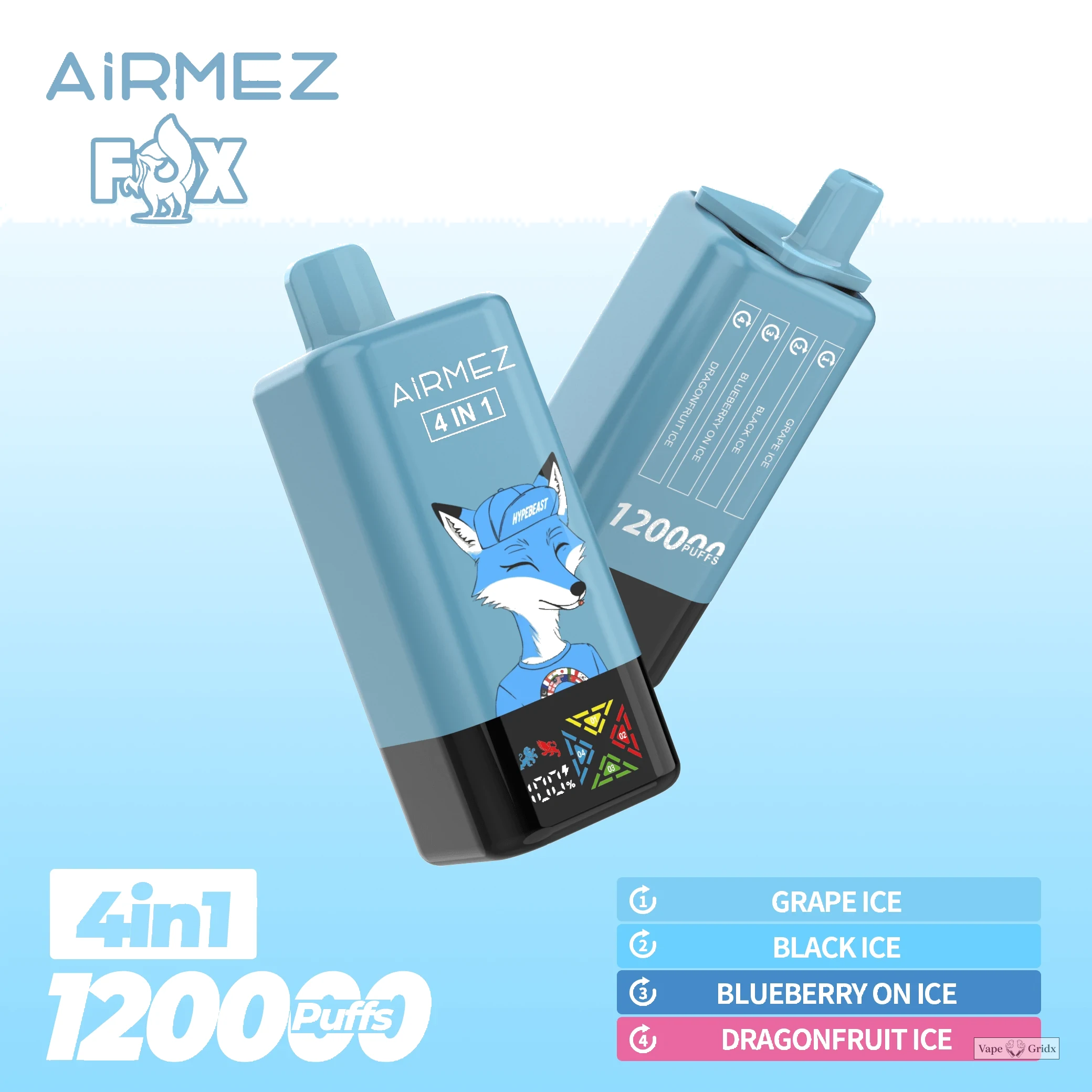 Airmez Fox 120000 120K Trekjes 4-in-1 Wegwerp Vape - image 5