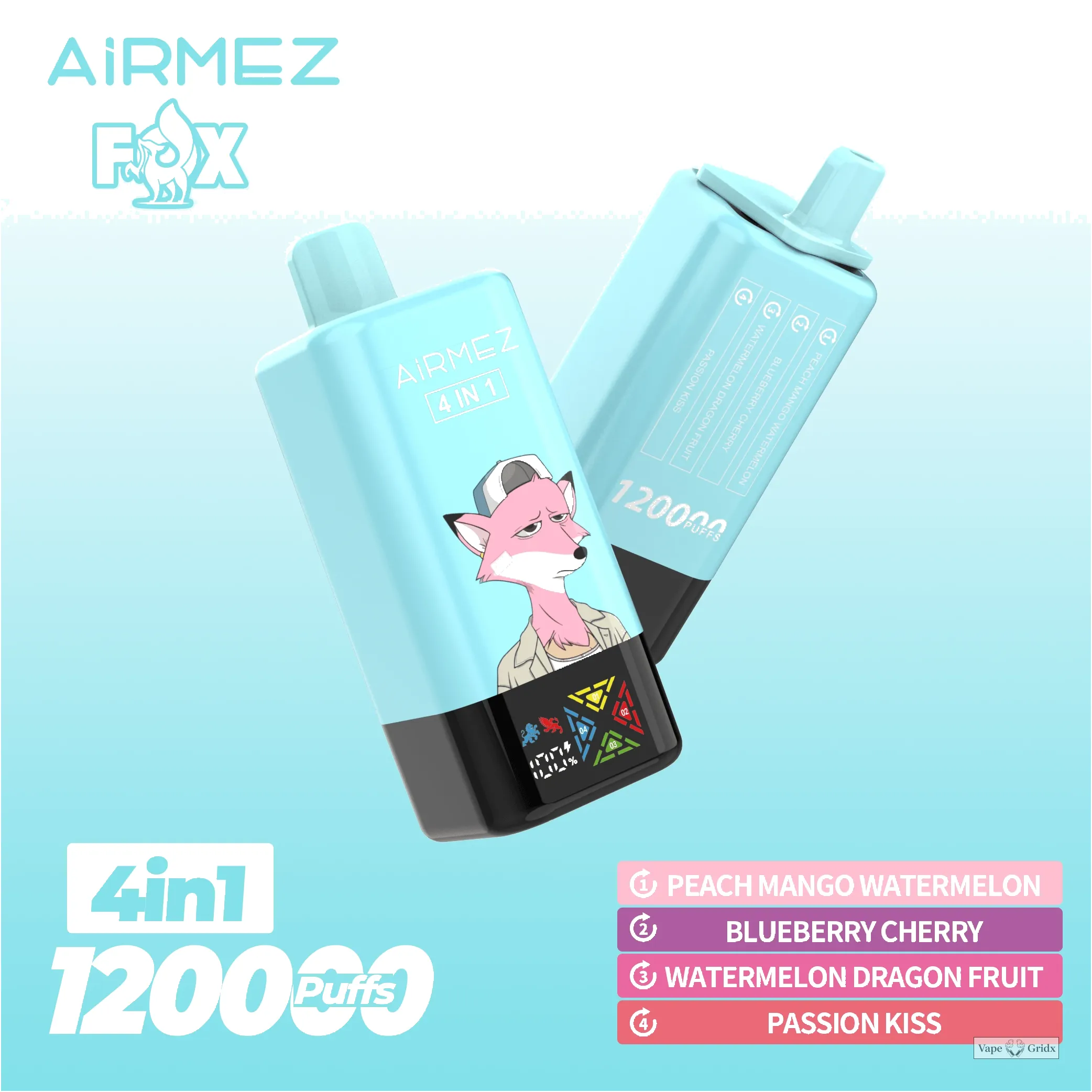 Airmez Fox 120000 120K Trekjes 4-in-1 Wegwerp Vape - image 7