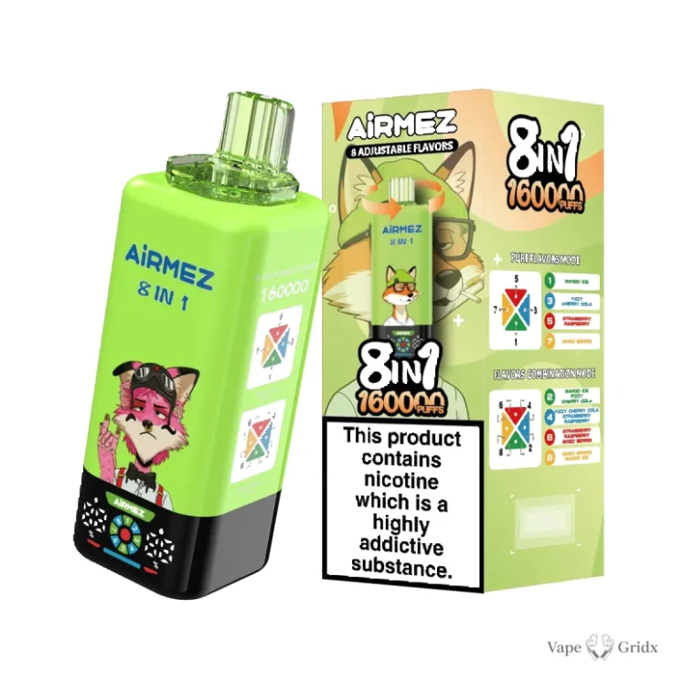Airmez 8-in-1 160000 160K Trekjes Wegwerp Vape - image 2