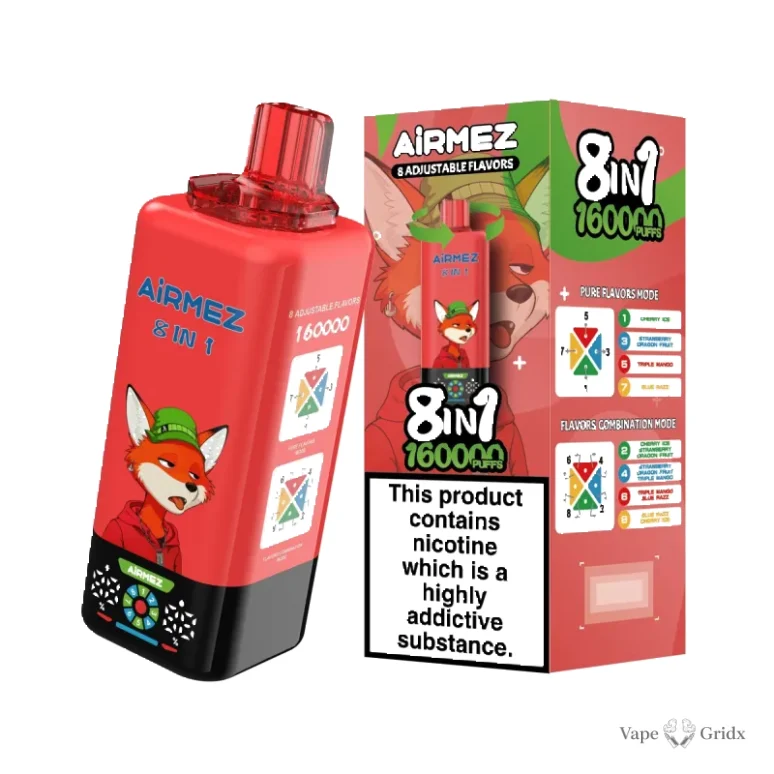 Airmez 8-in-1 160000 160K Trekjes Wegwerp Vape - image 8