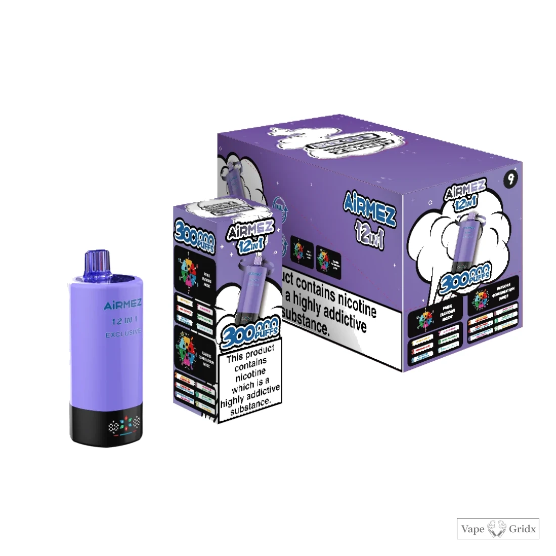 Airmez 300000 300K Trekjes 12-in-1 Wegwerp Vape