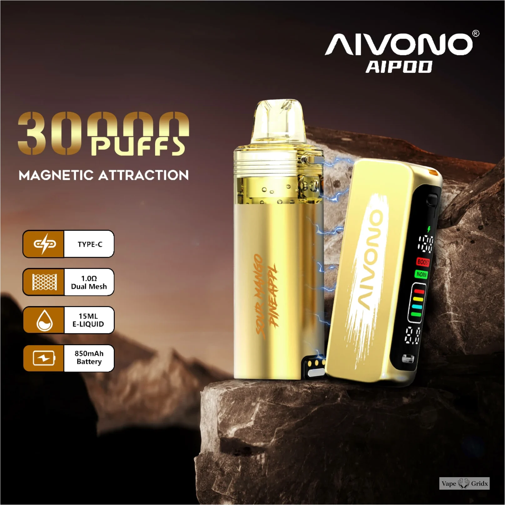 AIVONO AIM AIPOD KIT 30000 30K Trekjes Smart Screen Wegwerp Vape - image 8