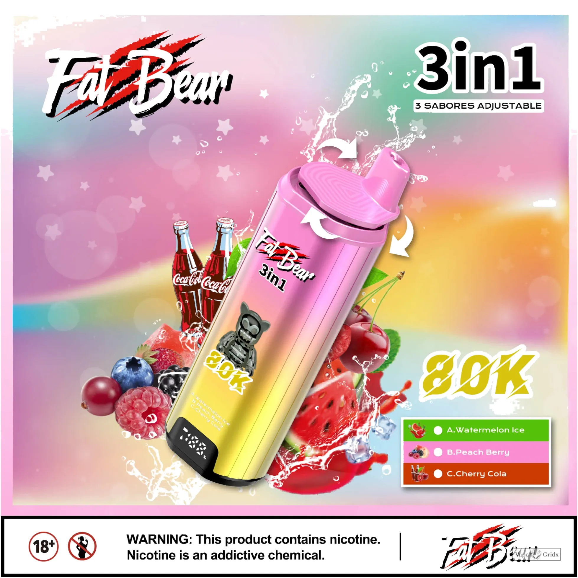 AIVONO AIM FAT BEAR 80000 80K Dual Mesh Wegwerp vape - image 9