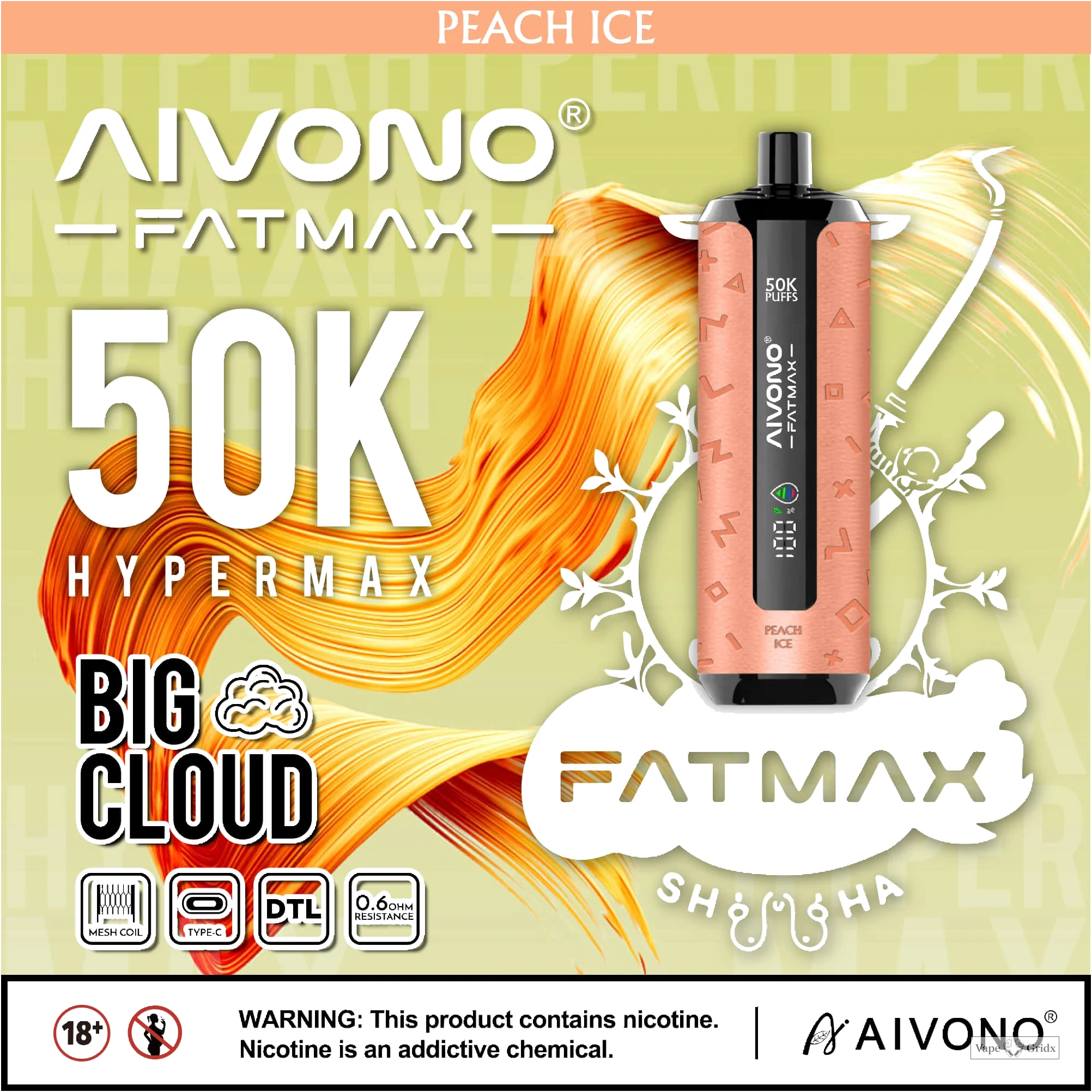 Aivono AIM FATMAX 50000 50K Trekjes Smart LCD Wegwerp vape - image 9