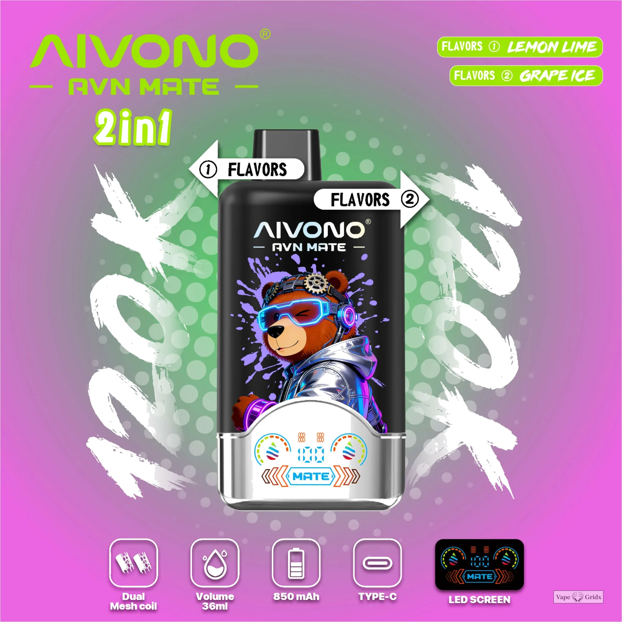 AIVONO AVN MATE 120000 120K Trekjes Wegwerp Vape - image 11