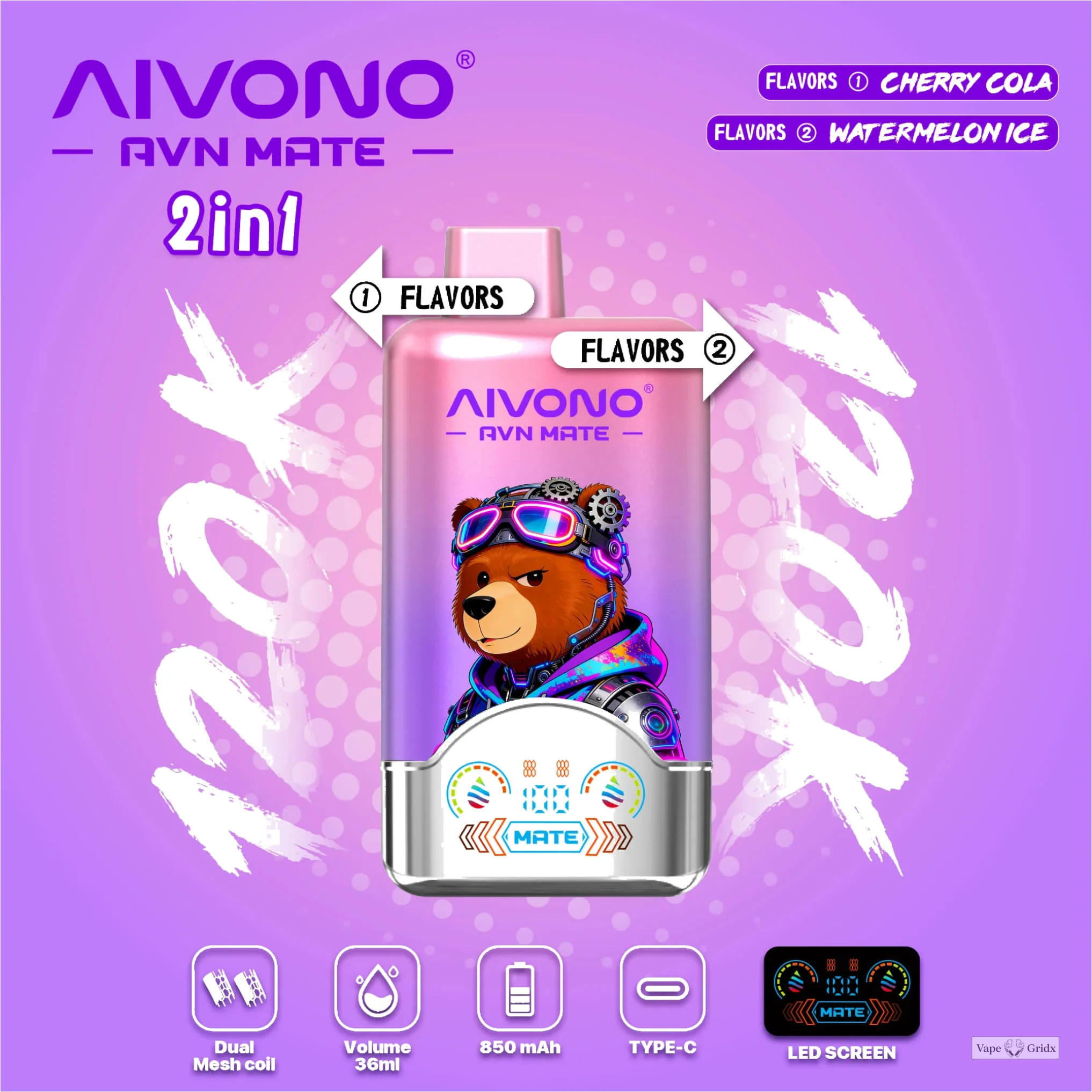 AIVONO AVN MATE 120000 120K Trekjes Wegwerp Vape - image 3