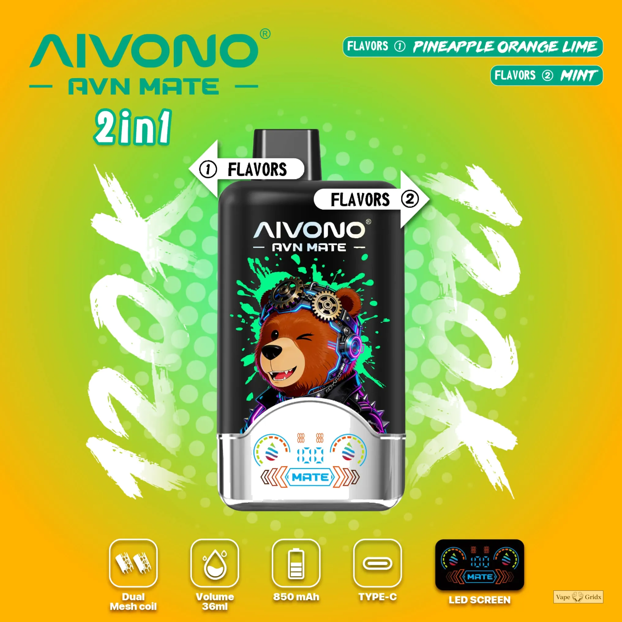 AIVONO AVN MATE 120000 120K Trekjes Wegwerp Vape - image 4