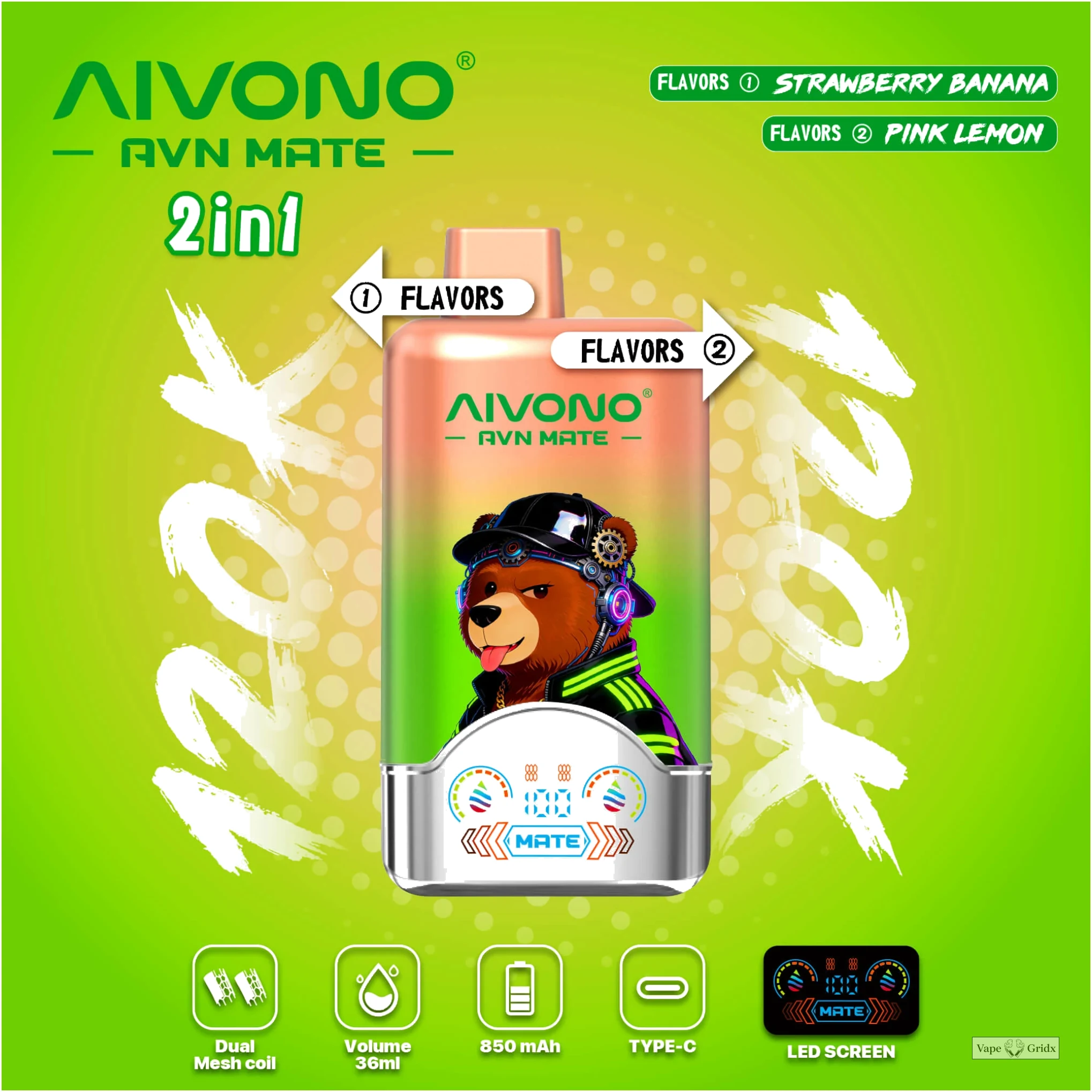 AIVONO AVN MATE 120000 120K Trekjes Wegwerp Vape - image 5
