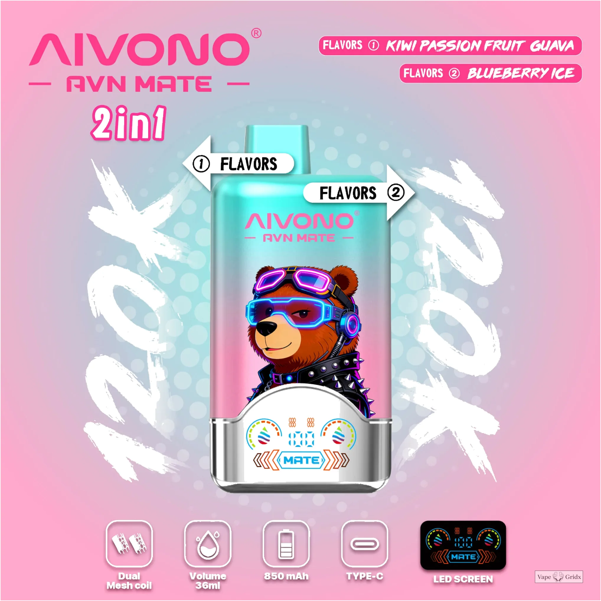 AIVONO AVN MATE 120000 120K Trekjes Wegwerp Vape - image 6