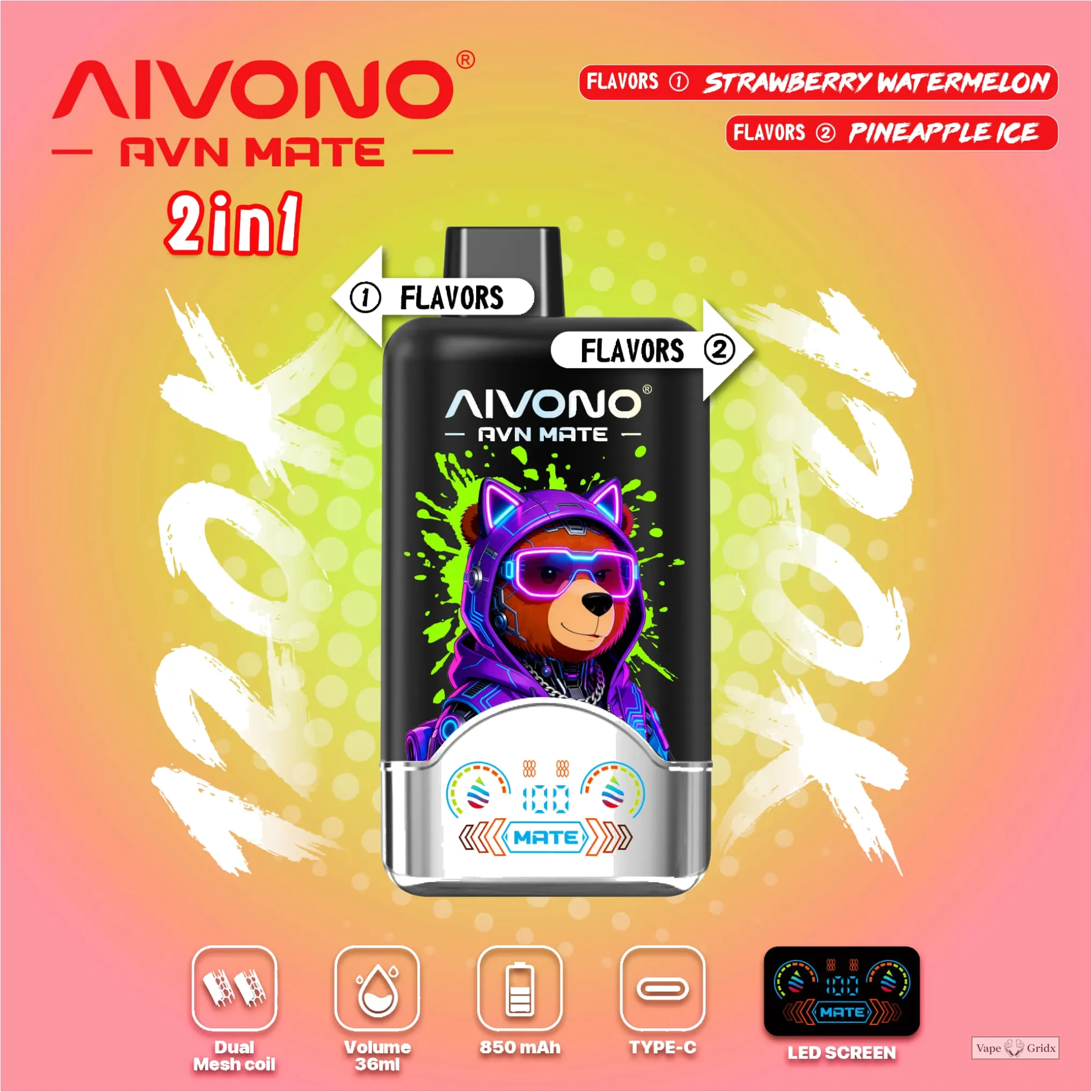 AIVONO AVN MATE 120000 120K Trekjes Wegwerp Vape - image 7