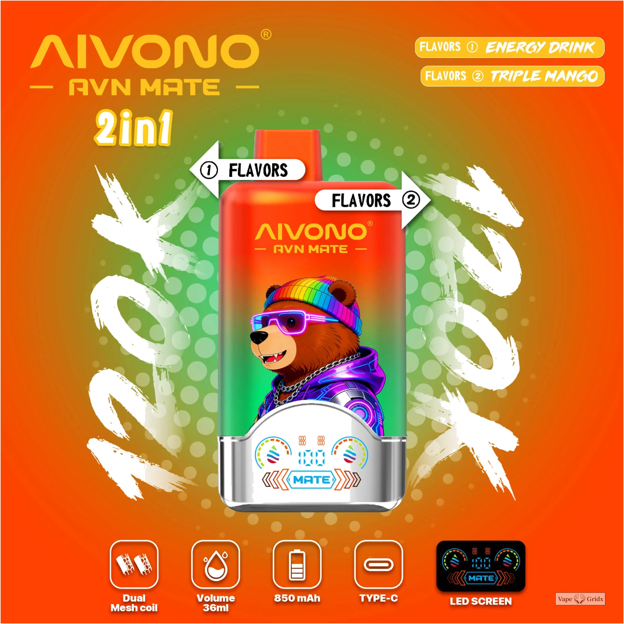 AIVONO AVN MATE 120000 120K Trekjes Wegwerp Vape - image 10