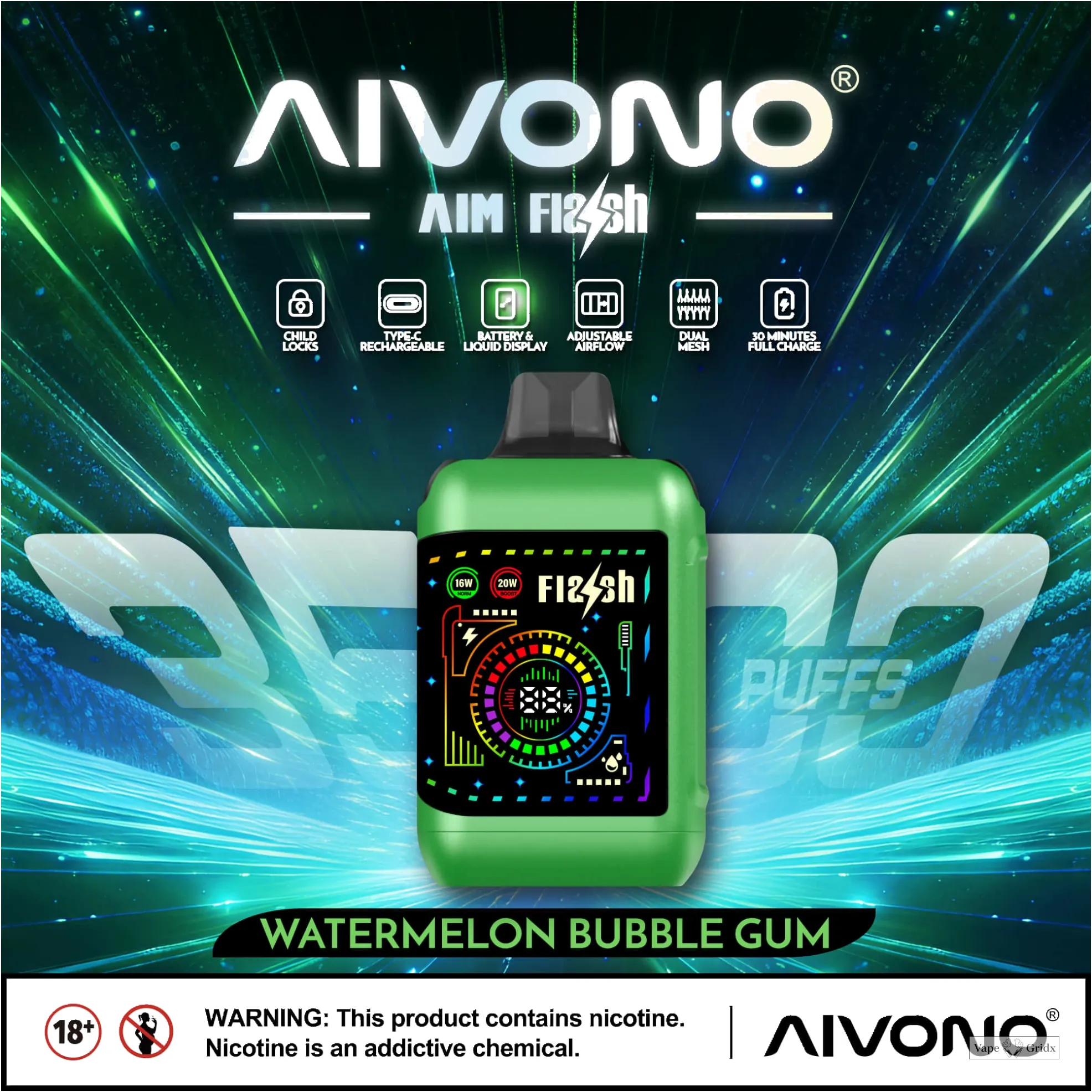 AIVONO FLASH 35000 35K Trekjes Wegwerp vape
