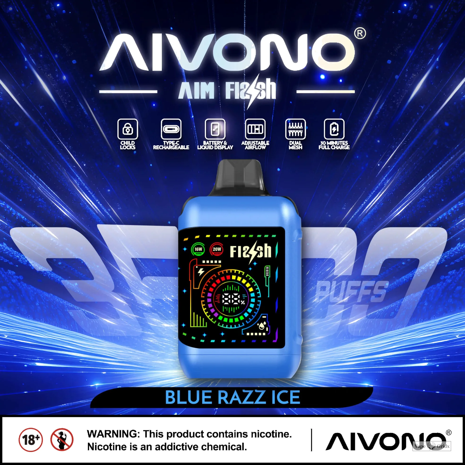 AIVONO FLASH 35000 35K Trekjes Wegwerp vape - image 11