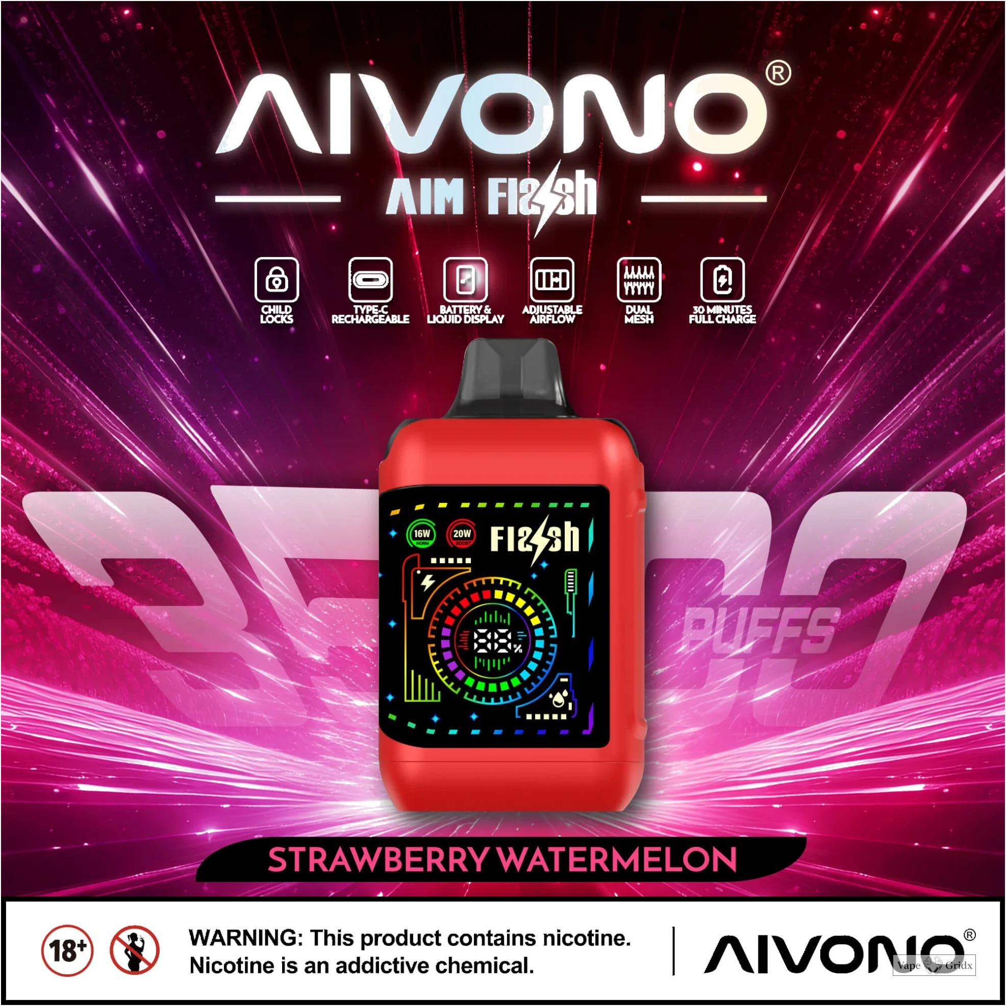 AIVONO FLASH 35000 35K Trekjes Wegwerp vape - image 13