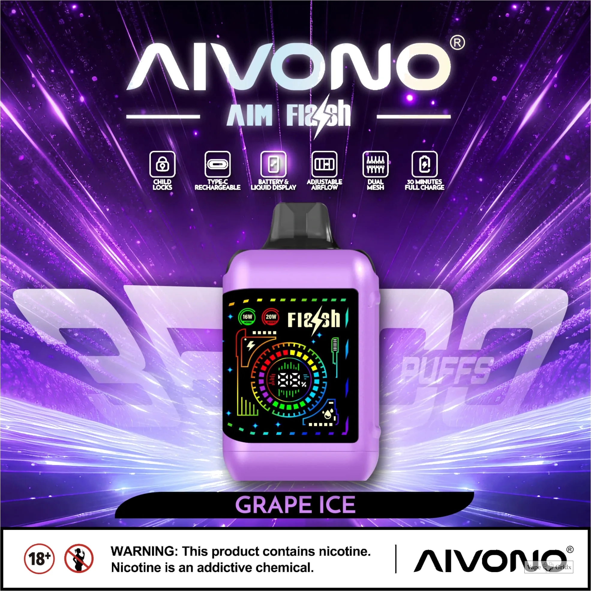 AIVONO FLASH 35000 35K Trekjes Wegwerp vape - image 14