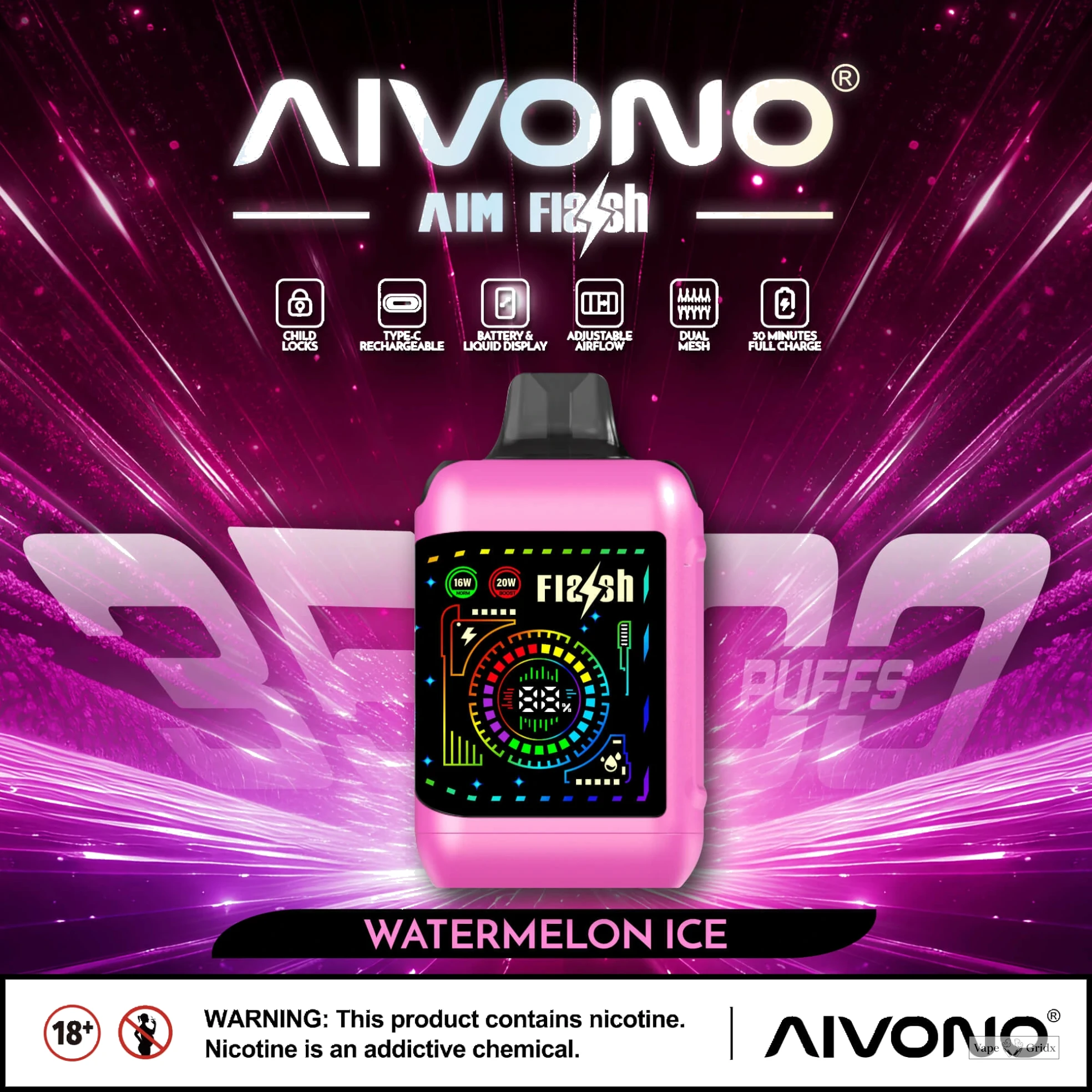 AIVONO FLASH 35000 35K Trekjes Wegwerp vape - image 15