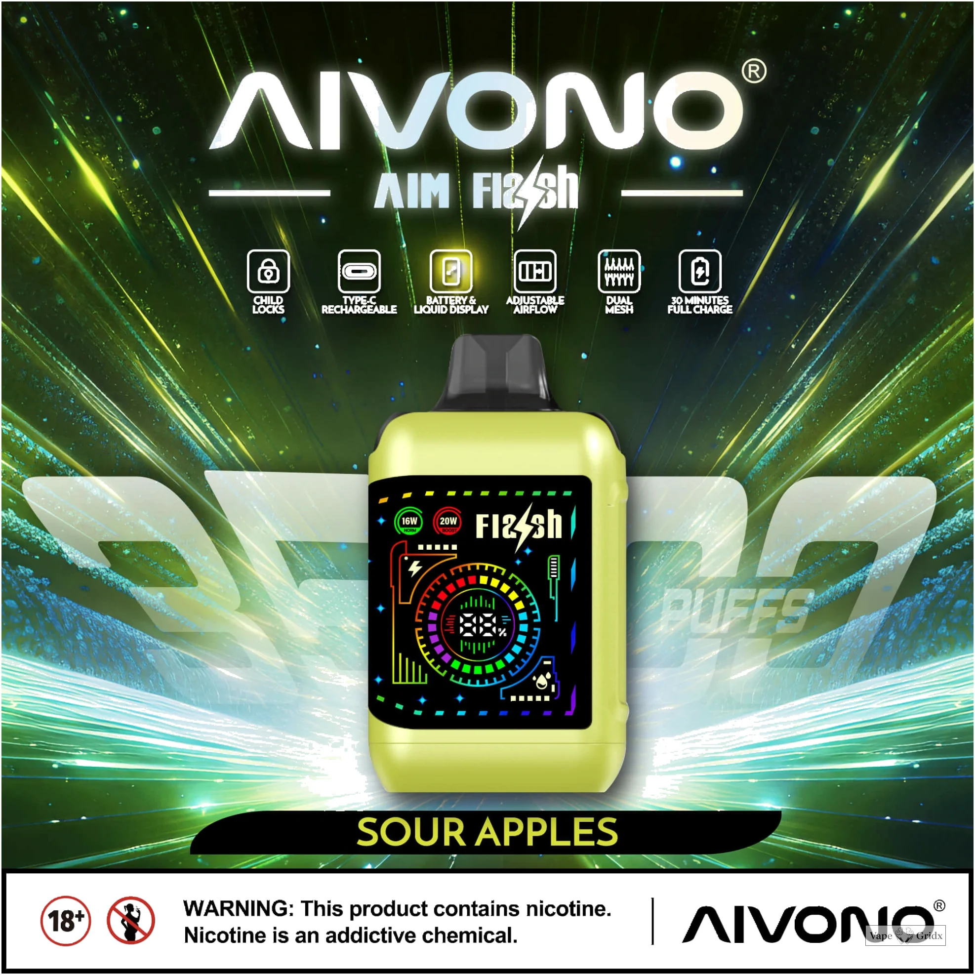 AIVONO FLASH 35000 35K Trekjes Wegwerp vape - image 16