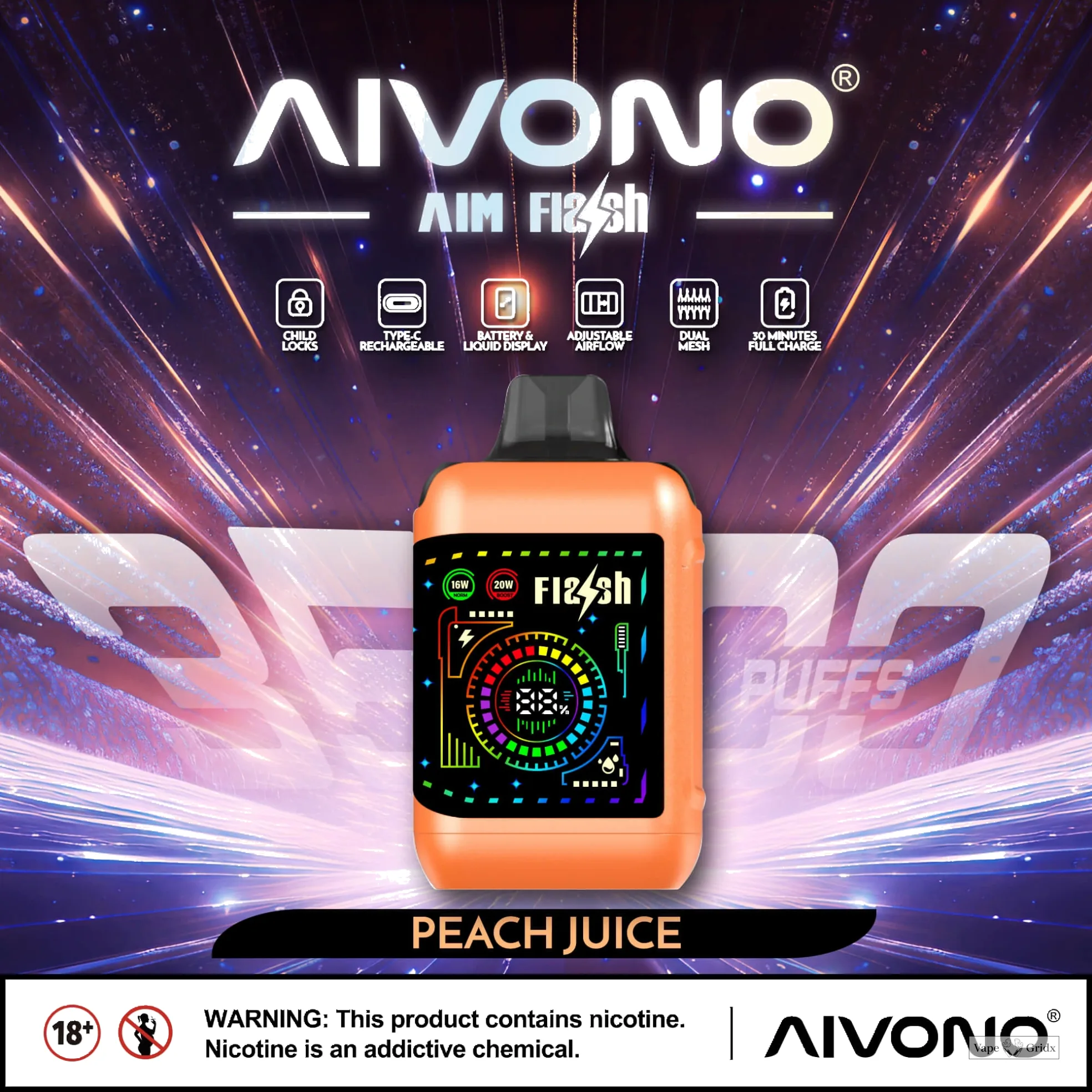 AIVONO FLASH 35000 35K Trekjes Wegwerp vape - image 3