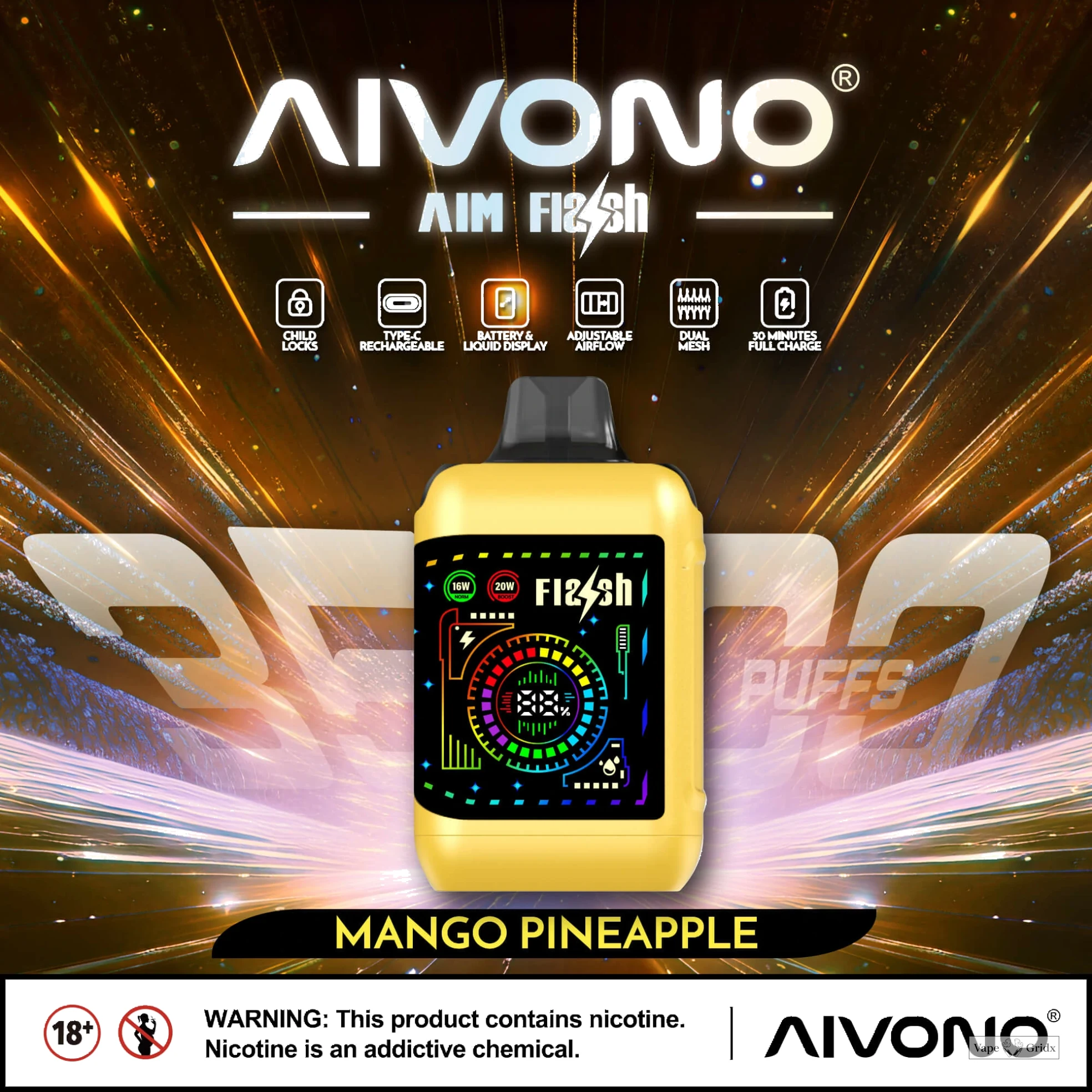 AIVONO FLASH 35000 35K Trekjes Wegwerp vape - image 7