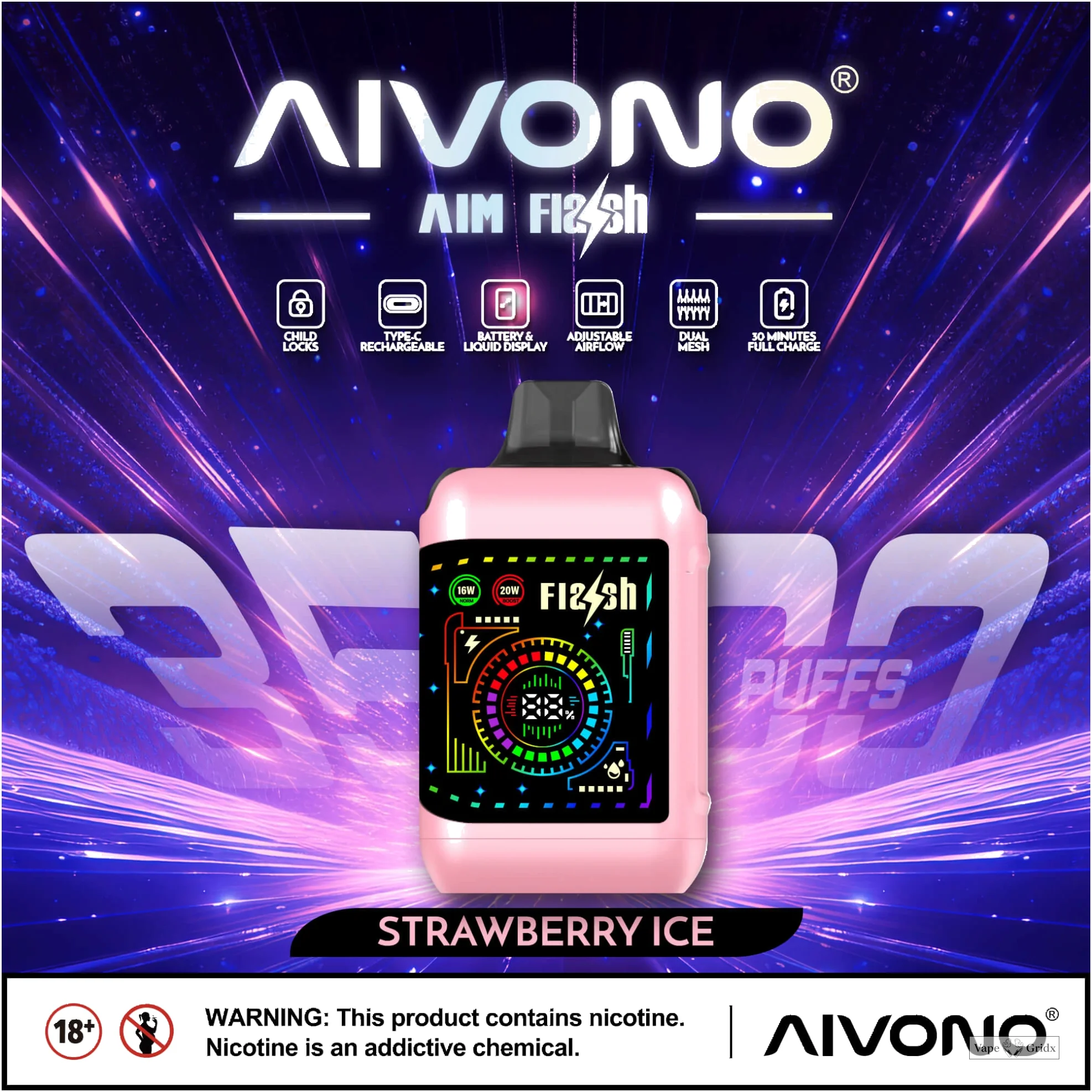 AIVONO FLASH 35000 35K Trekjes Wegwerp vape - image 8