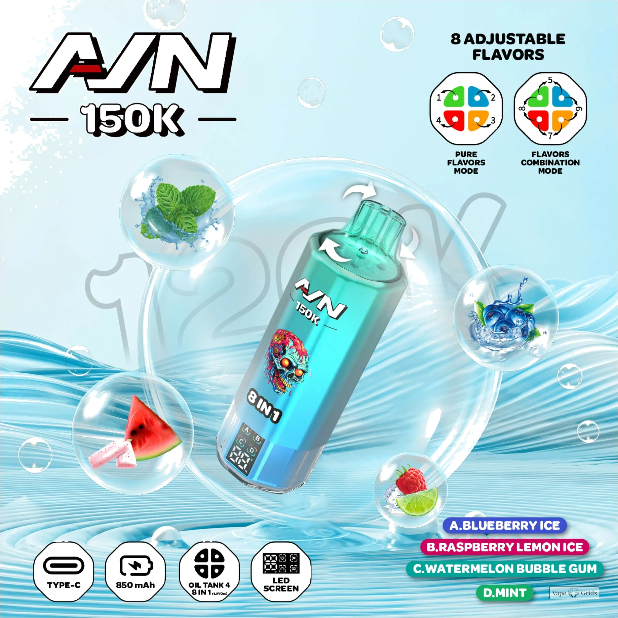 AIVONO AIM AVN 150000 150K Trekjes LED Scherm Wegwerp Vape - image 9