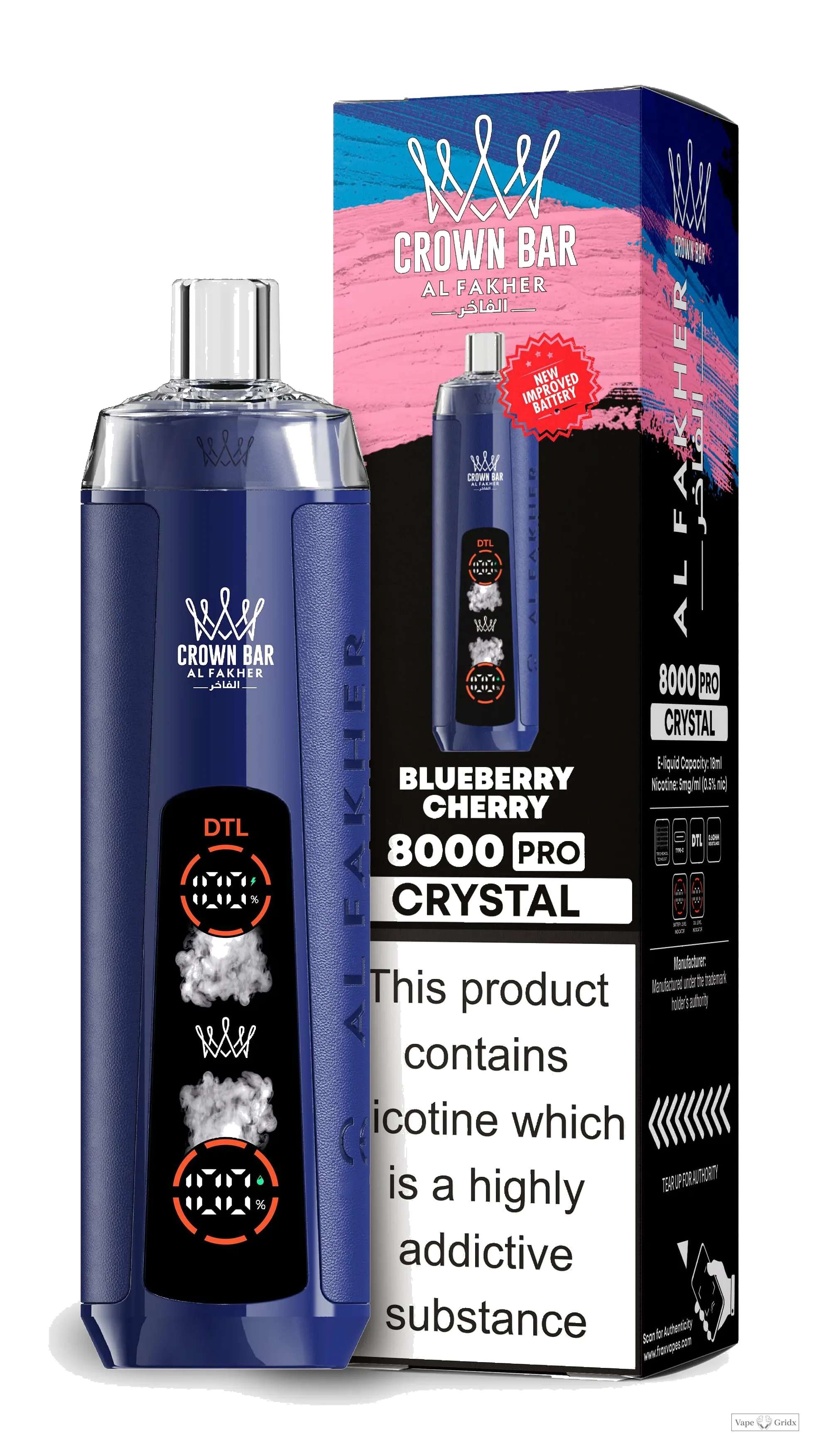 Al Fakher Crystal Crown Bar 8000 8K Trekjes Wegwerp Vape - image 10