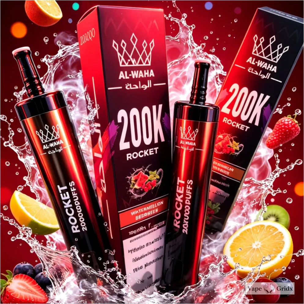 Al Fakher Rocket 200000 200K Trekjes LED Display Wegwerp vape