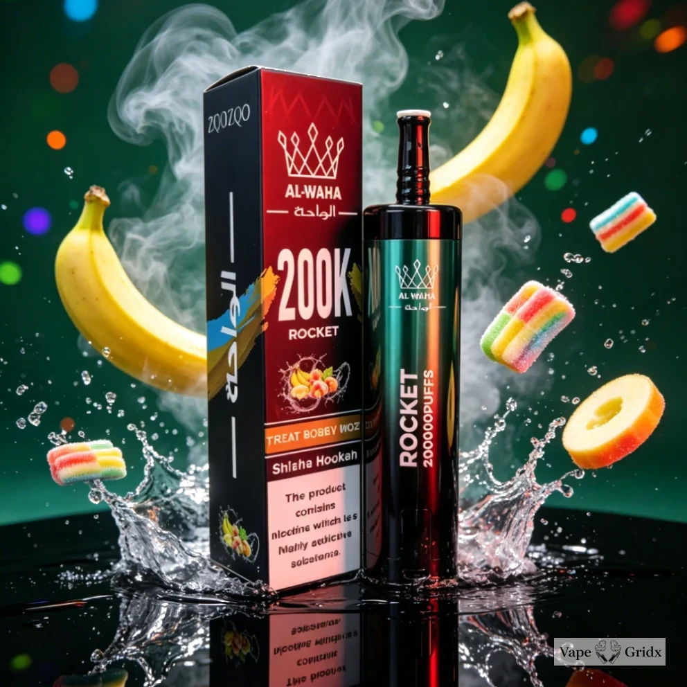 Al Fakher Rocket 200000 200K Trekjes LED Display Wegwerp vape - image 2