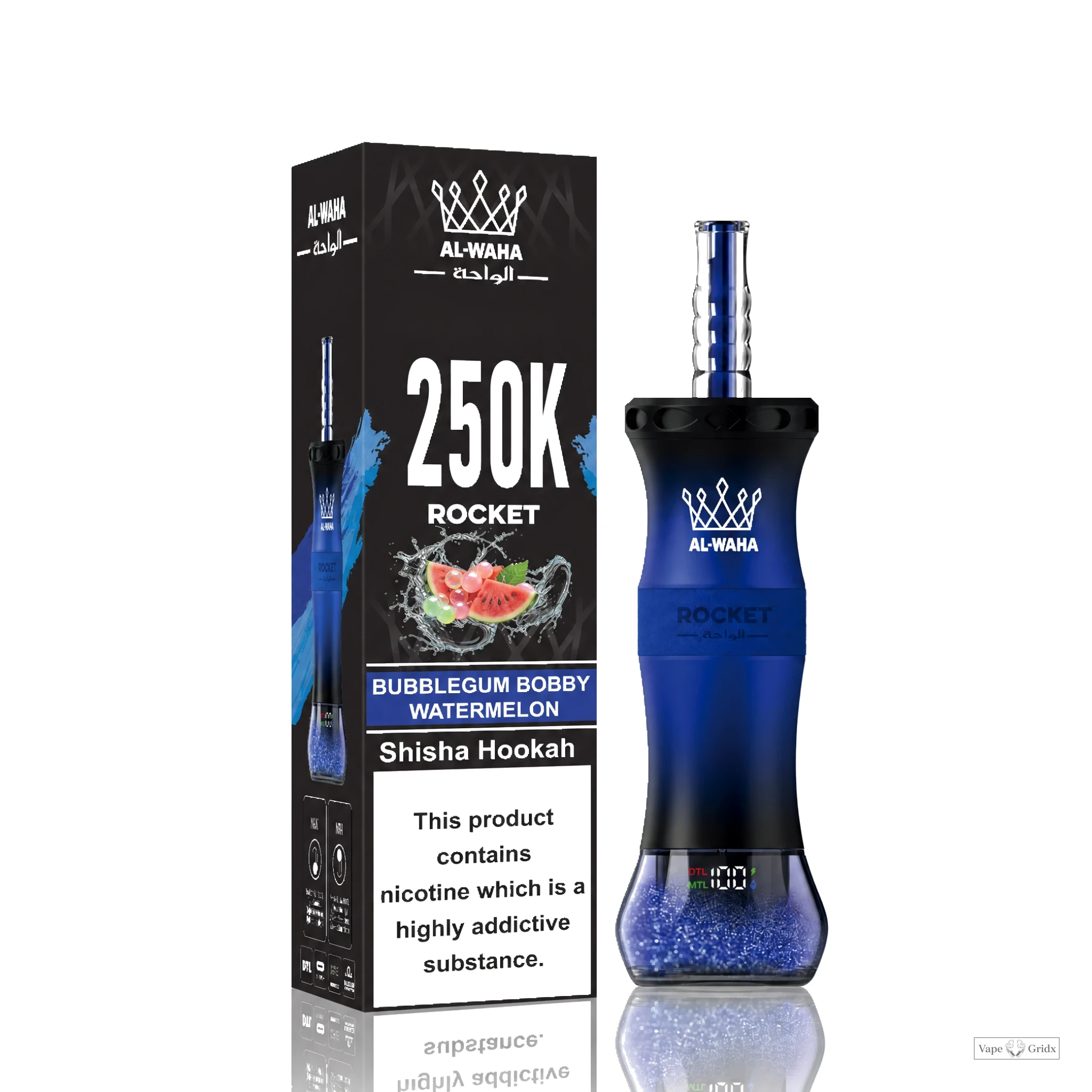 Al Fakher Rocket 250000 250K Trekjes LED Display Wegwerp Vape