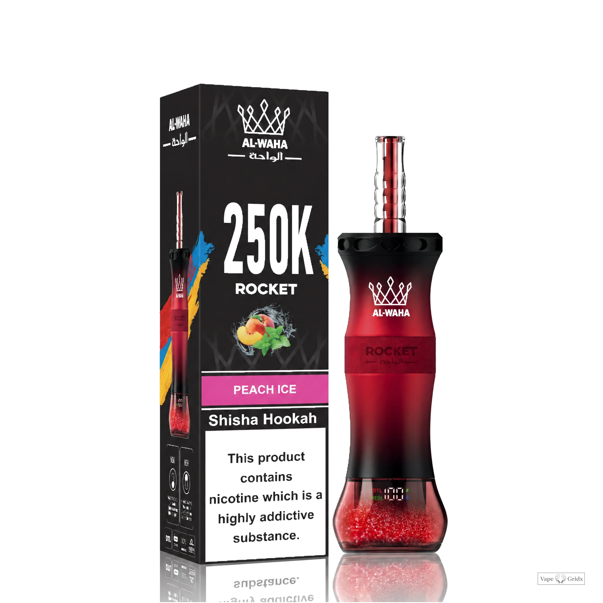 Al Fakher Rocket 250000 250K Trekjes LED Display Wegwerp Vape - image 2