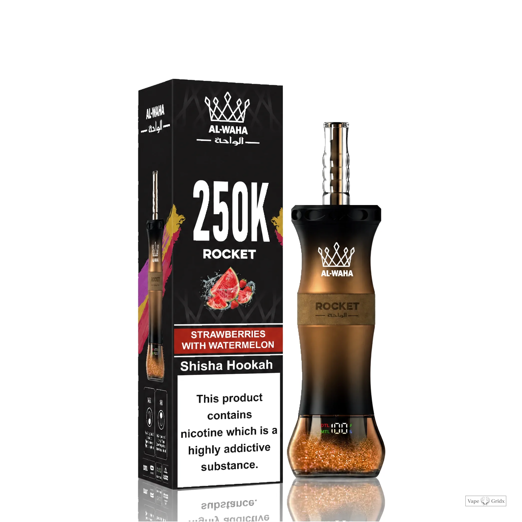 Al Fakher Rocket 250000 250K Trekjes LED Display Wegwerp Vape - image 3