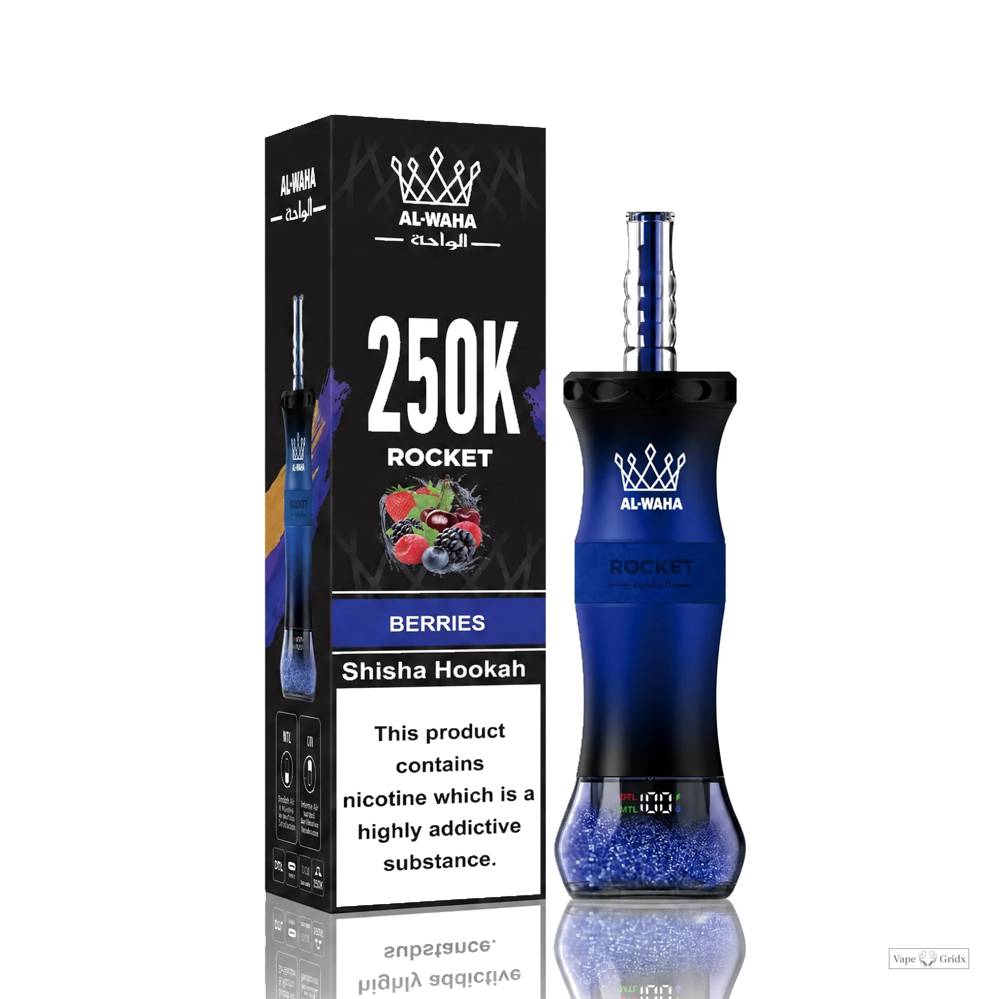 Al Fakher Rocket 250000 250K Trekjes LED Display Wegwerp Vape - image 5