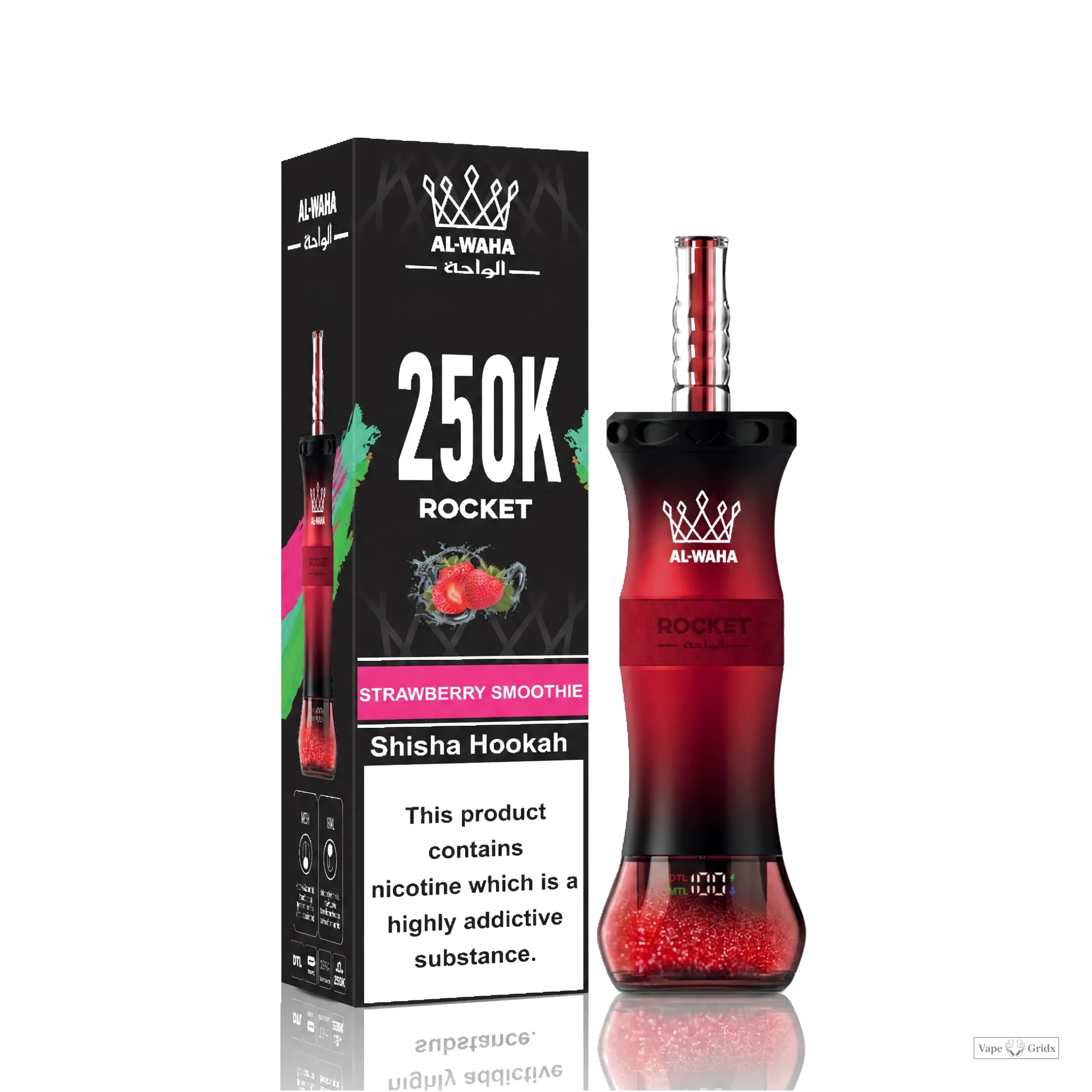 Al Fakher Rocket 250000 250K Trekjes LED Display Wegwerp Vape - image 6