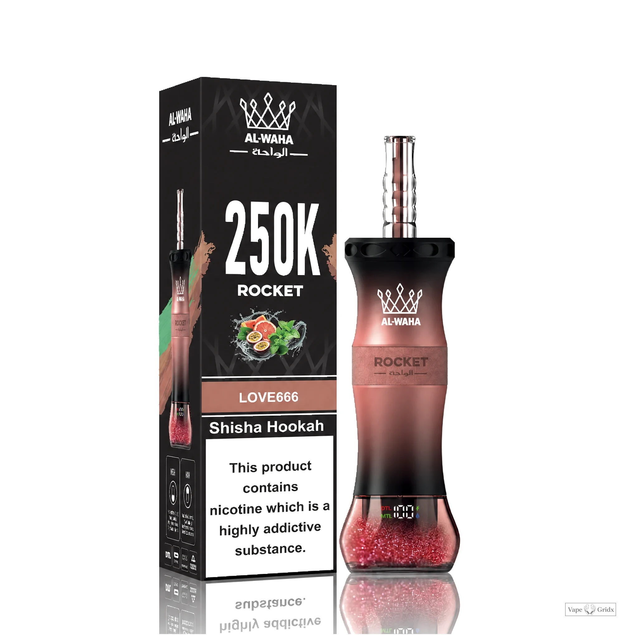 Al Fakher Rocket 250000 250K Trekjes LED Display Wegwerp Vape - image 10