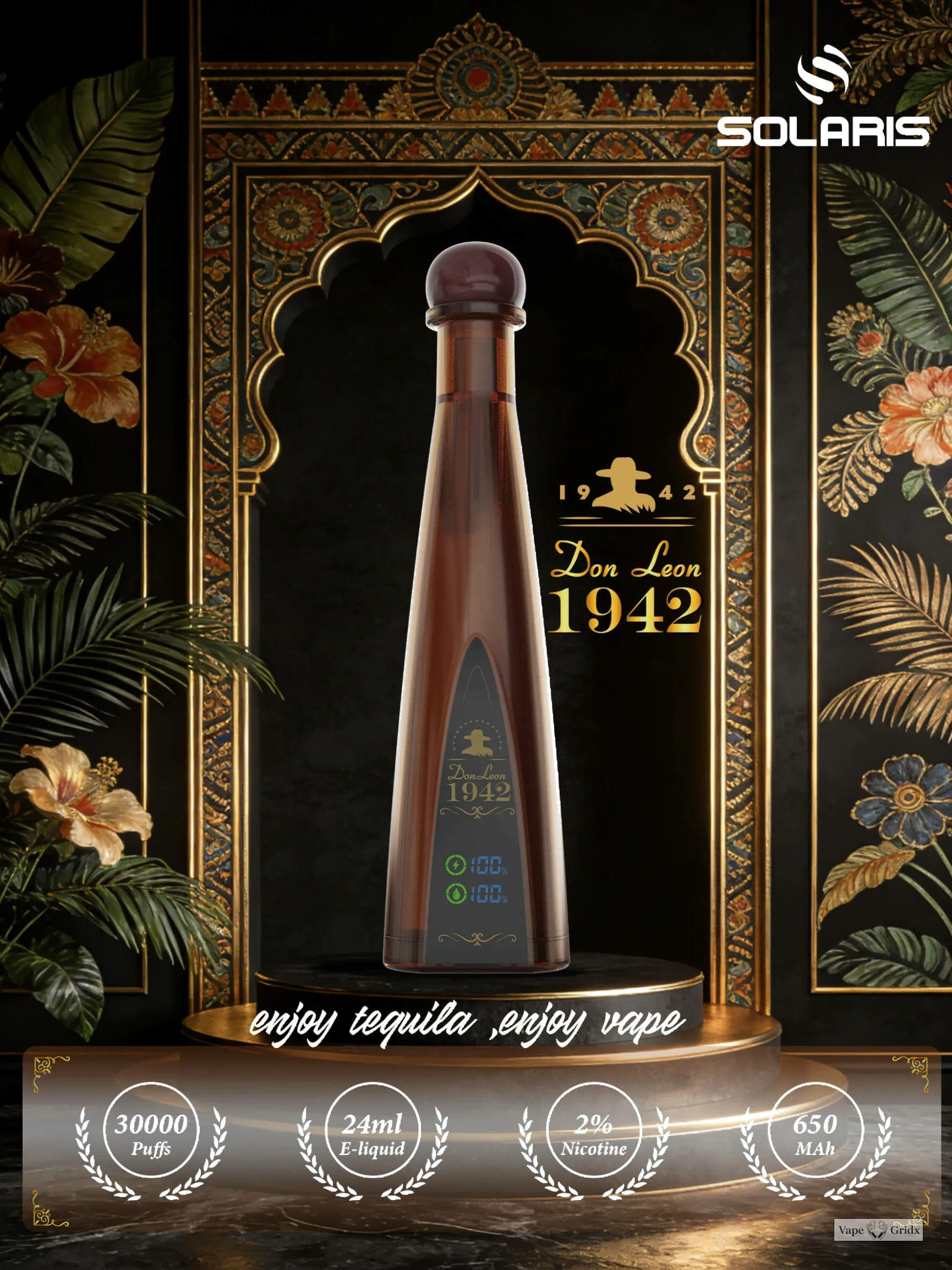 Humo Solaris Tequila Don Leon 1942 30000 30K Trekjes Wegwerp Vape - image 2