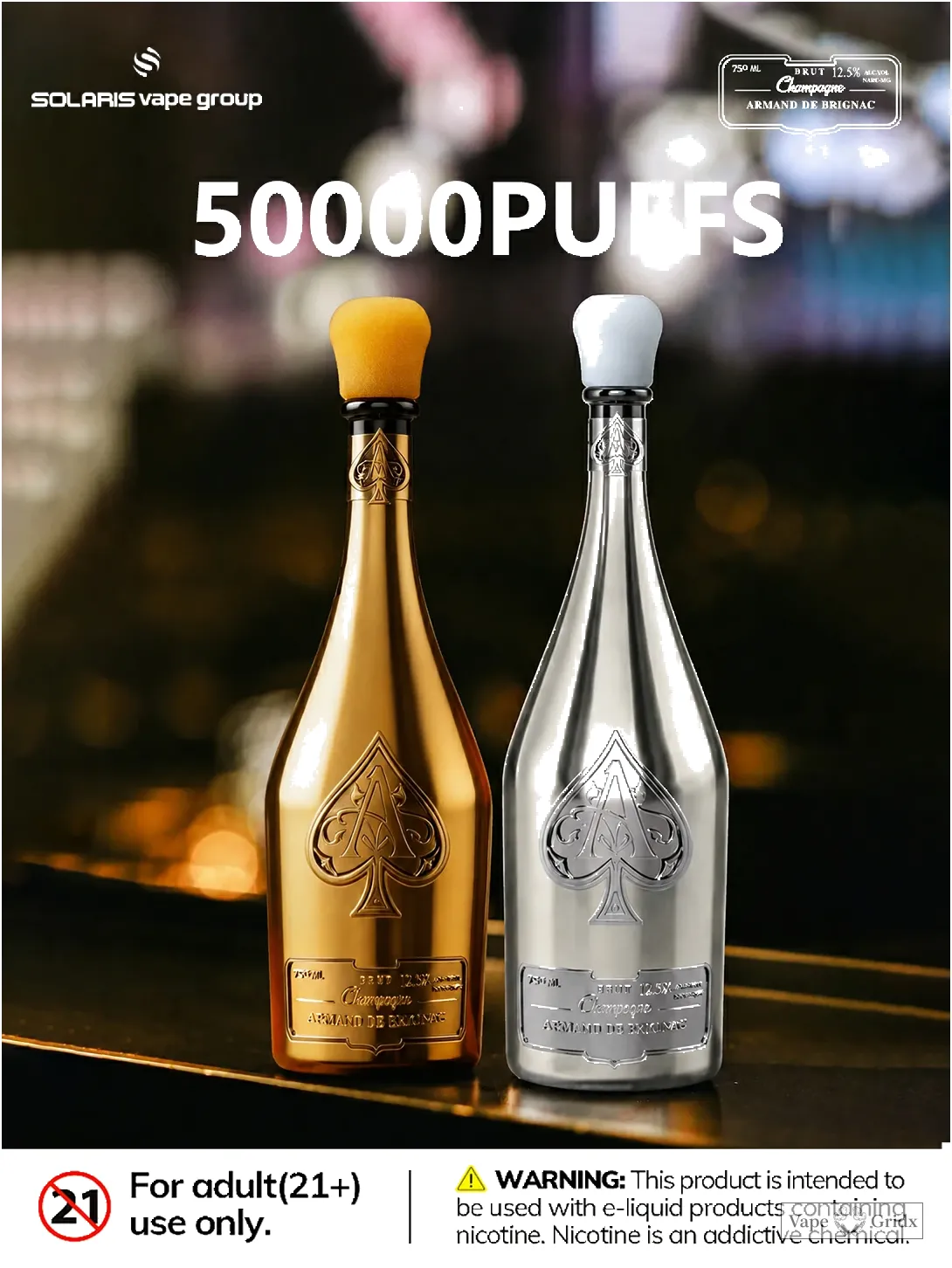 Humo Solaris Champagne 50000 50K Trekjes Wegwerp Vape - image 7