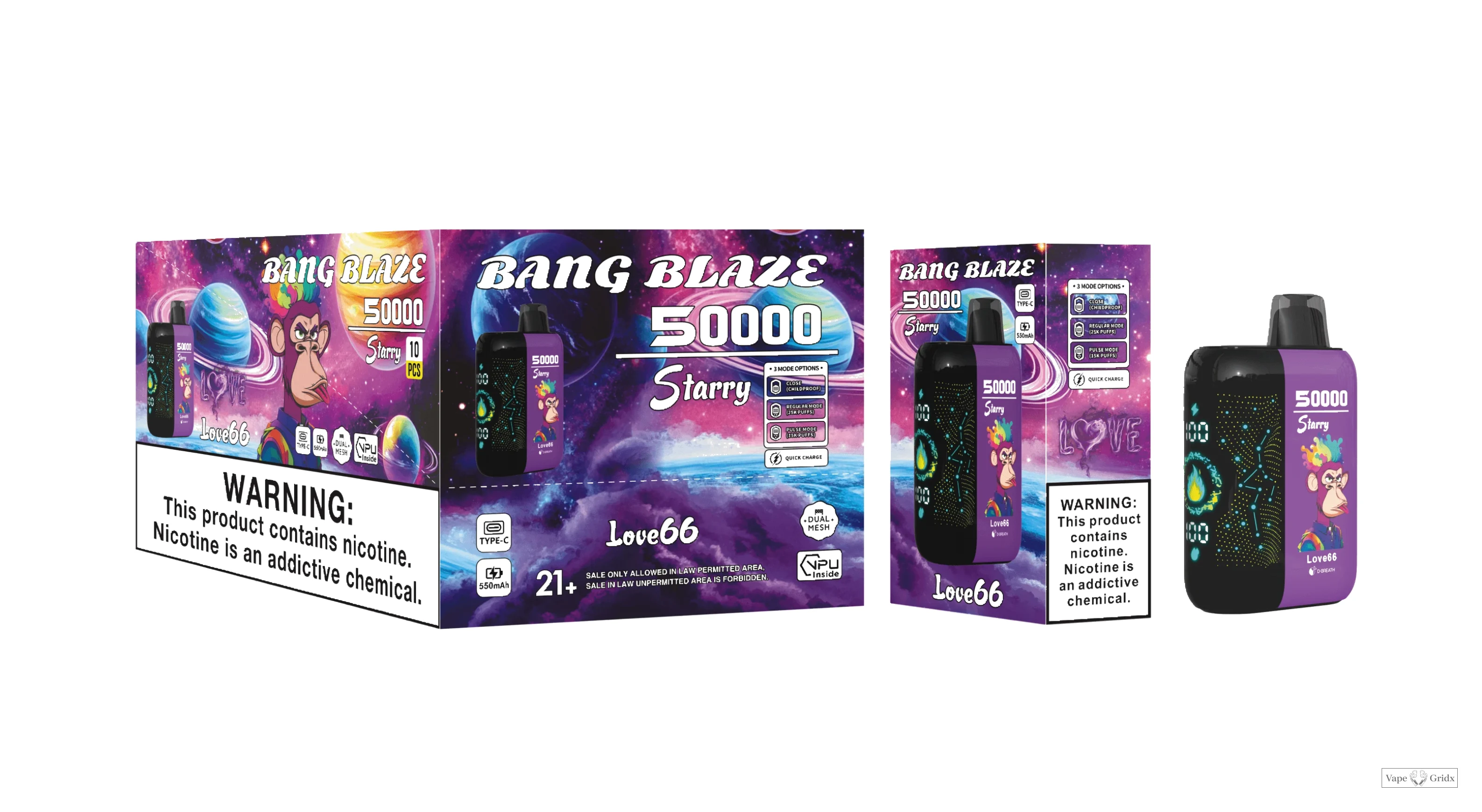 Bang Blaze Starry 50000 50K Trekjes wegwerp vape - image 12