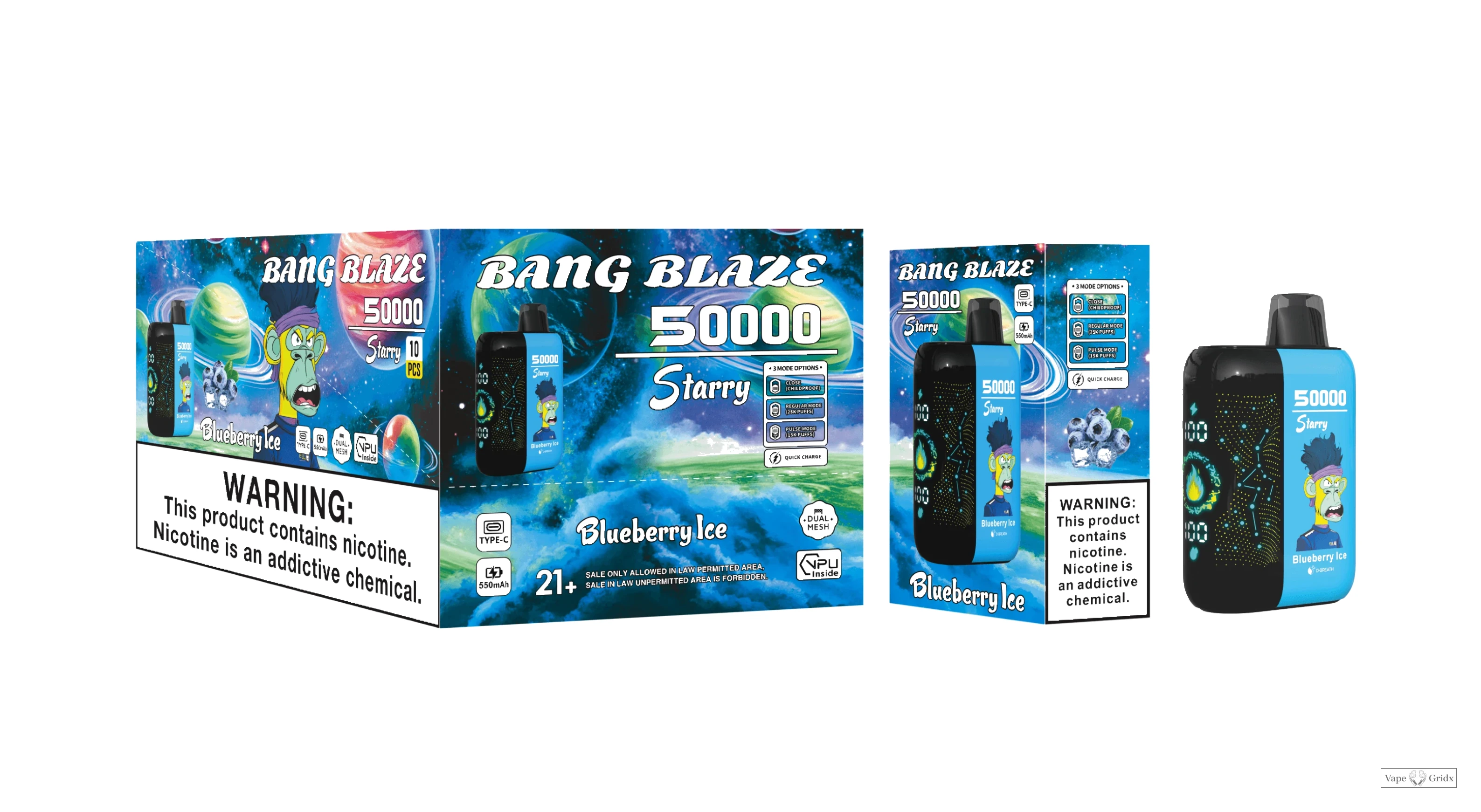 Bang Blaze Starry 50000 50K Trekjes wegwerp vape - image 3