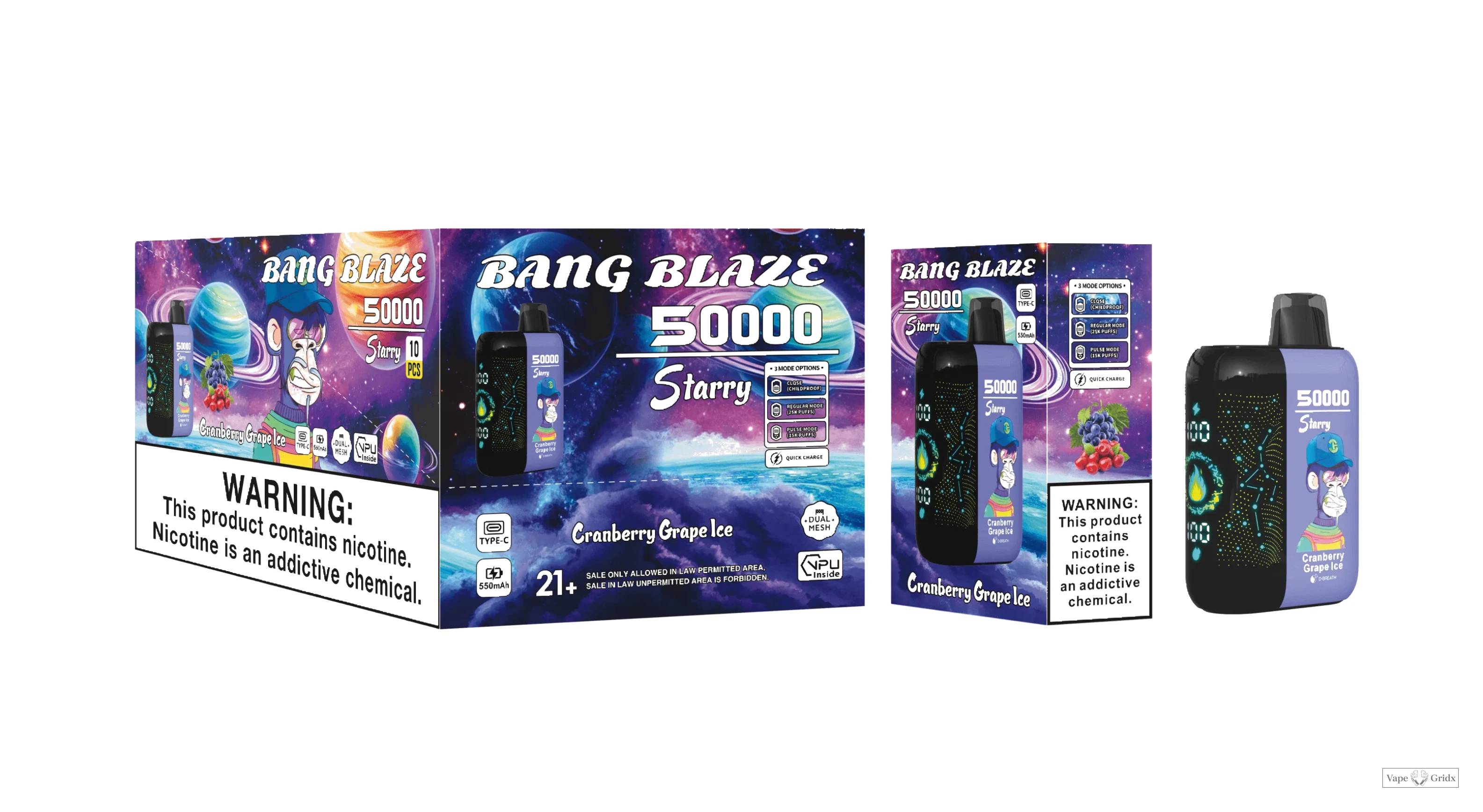 Bang Blaze Starry 50000 50K Trekjes wegwerp vape - image 6