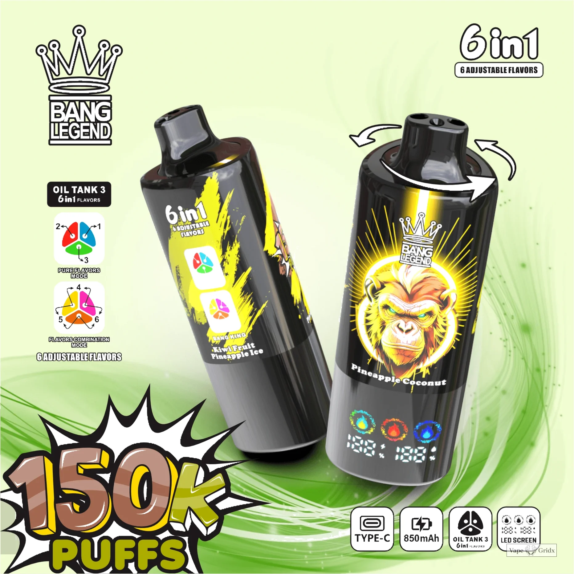 Bang Legend 150000 150K Trekjes Mesh Coil Wegwerp vape - image 12