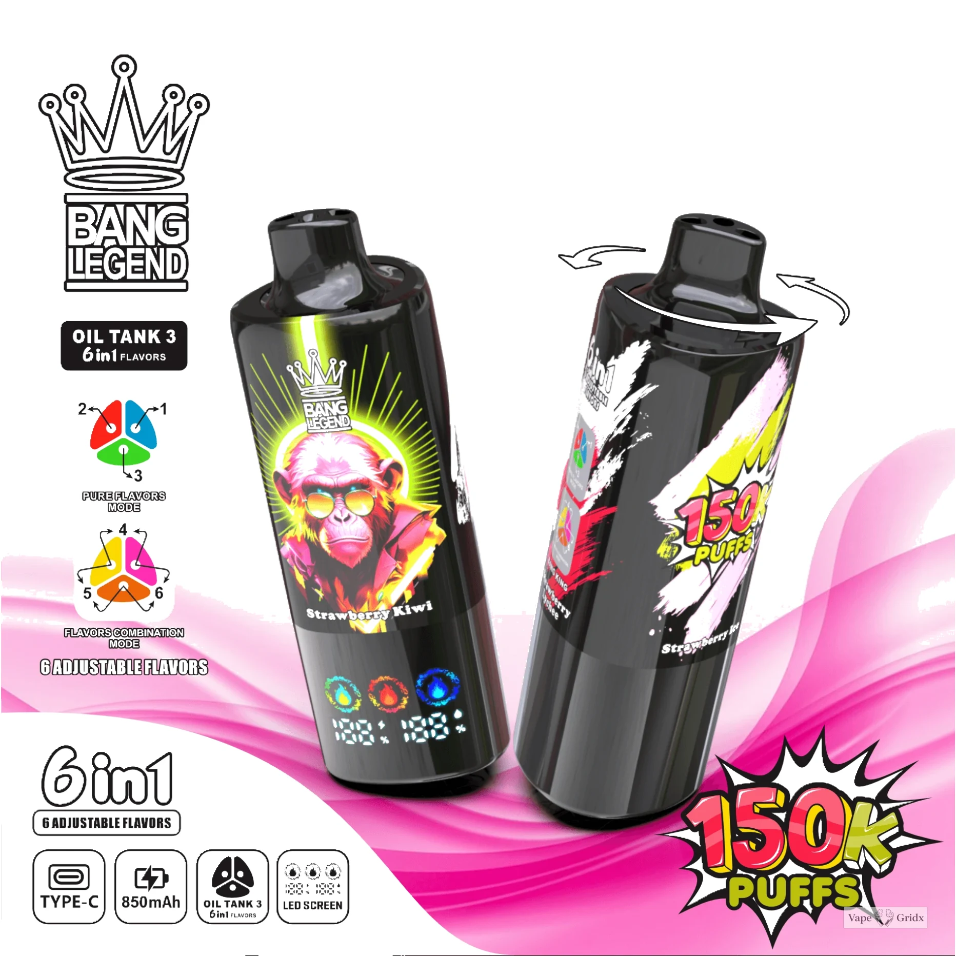 Bang Legend 150000 150K Trekjes Mesh Coil Wegwerp vape - image 3