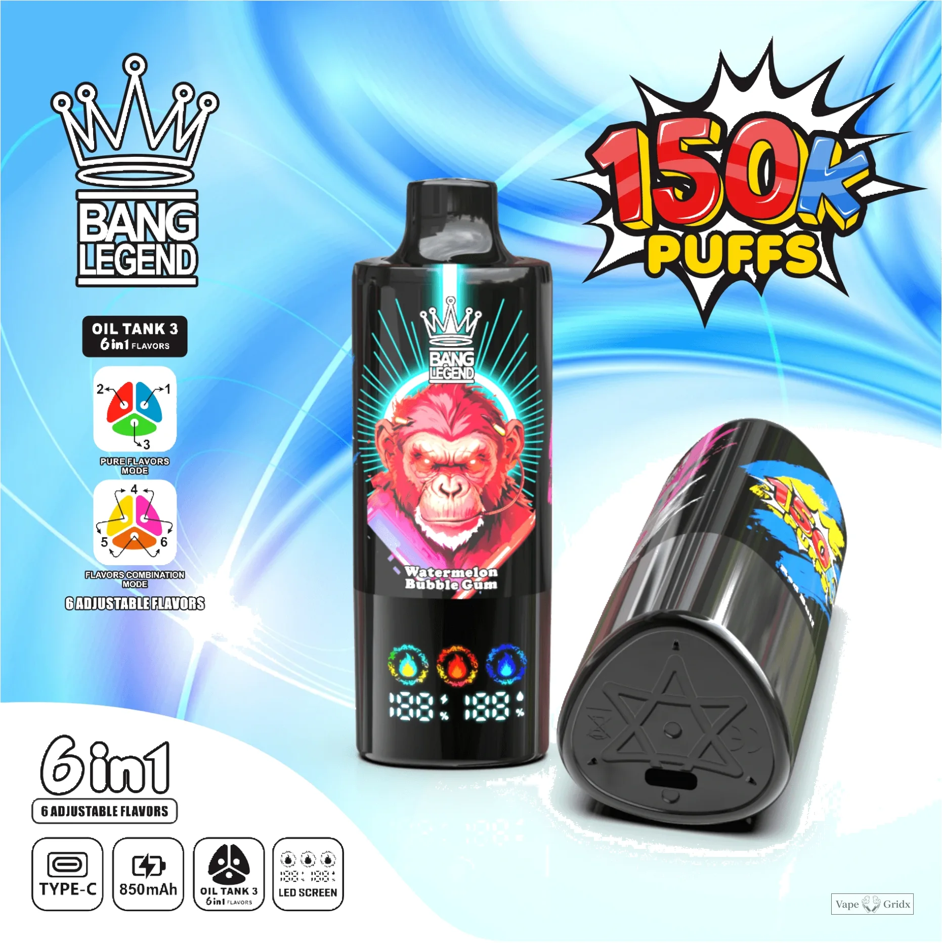 Bang Legend 150000 150K Trekjes Mesh Coil Wegwerp vape - image 4